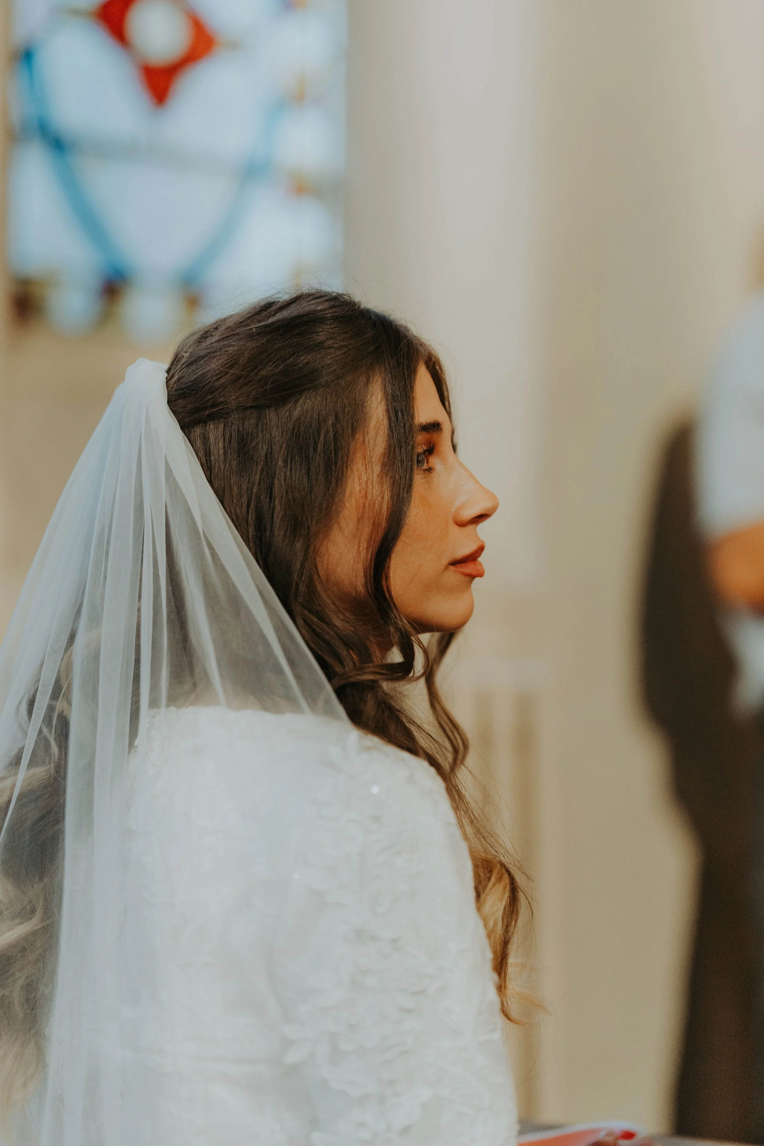 Christian bride in Antwerp city