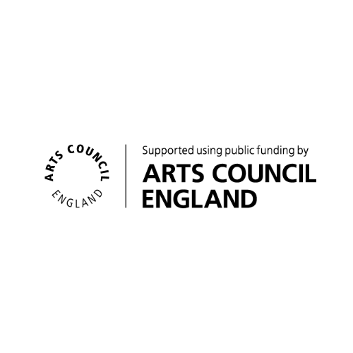 Logo for Arts Council England with text indicating support from public funding.