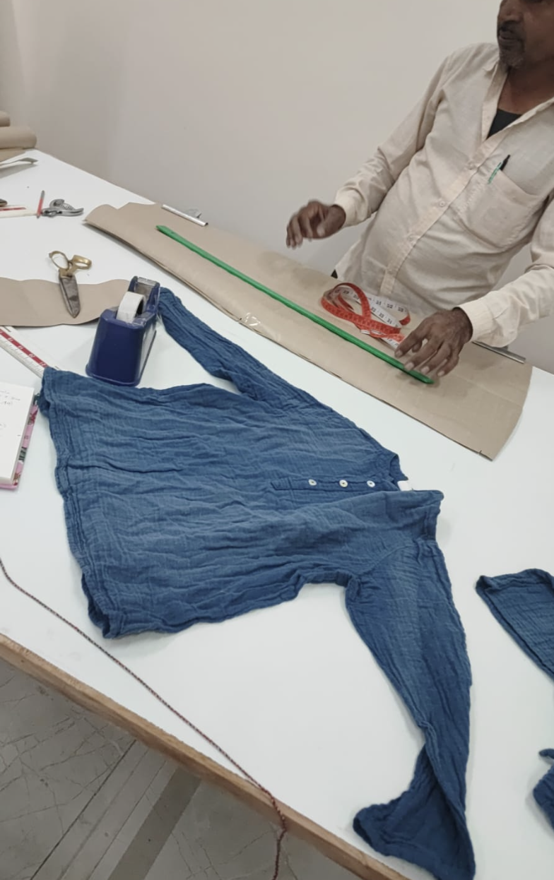 Développement de prototype textile en Inde avec patronnage et préparation avant production.