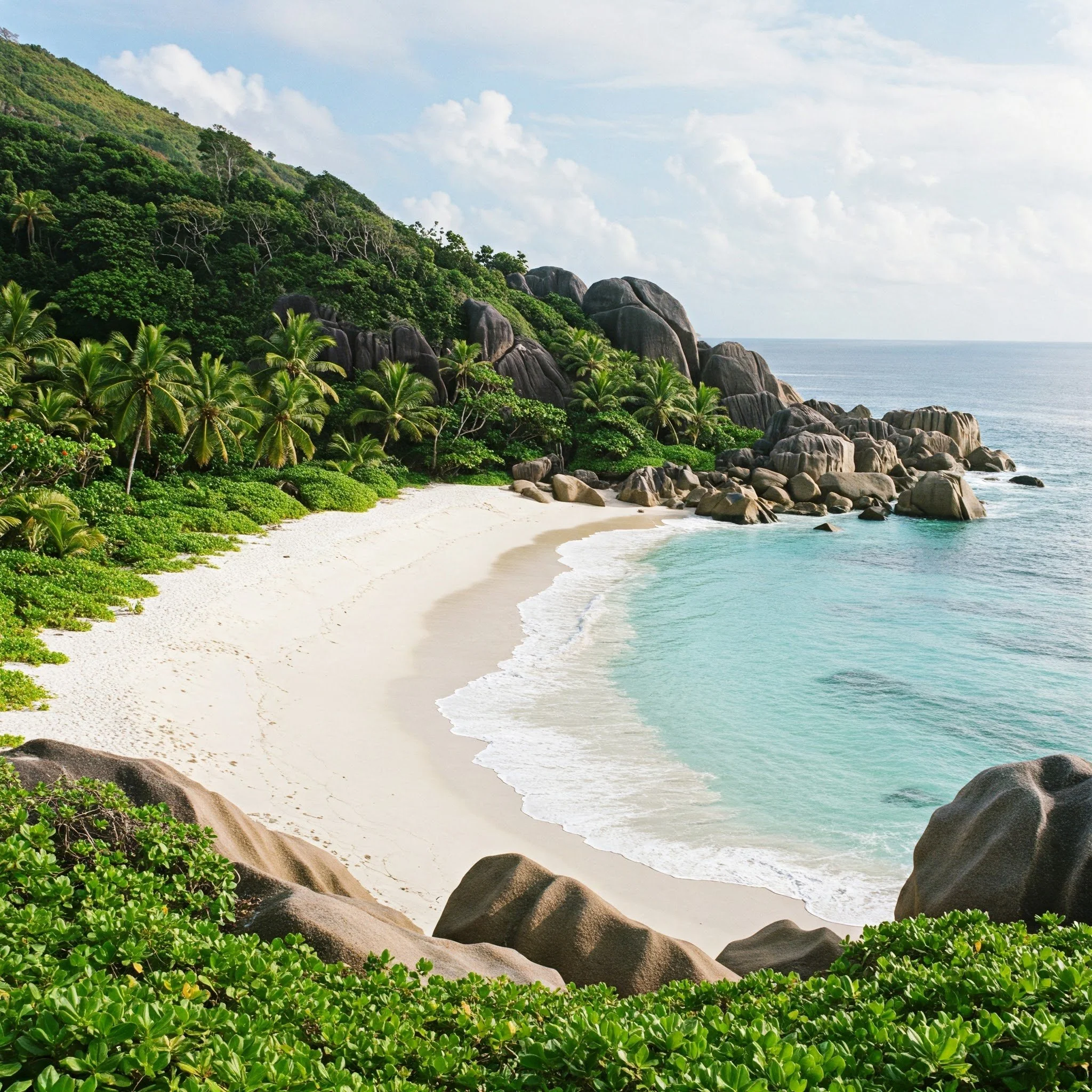 A beautiful beach in the Seychelles