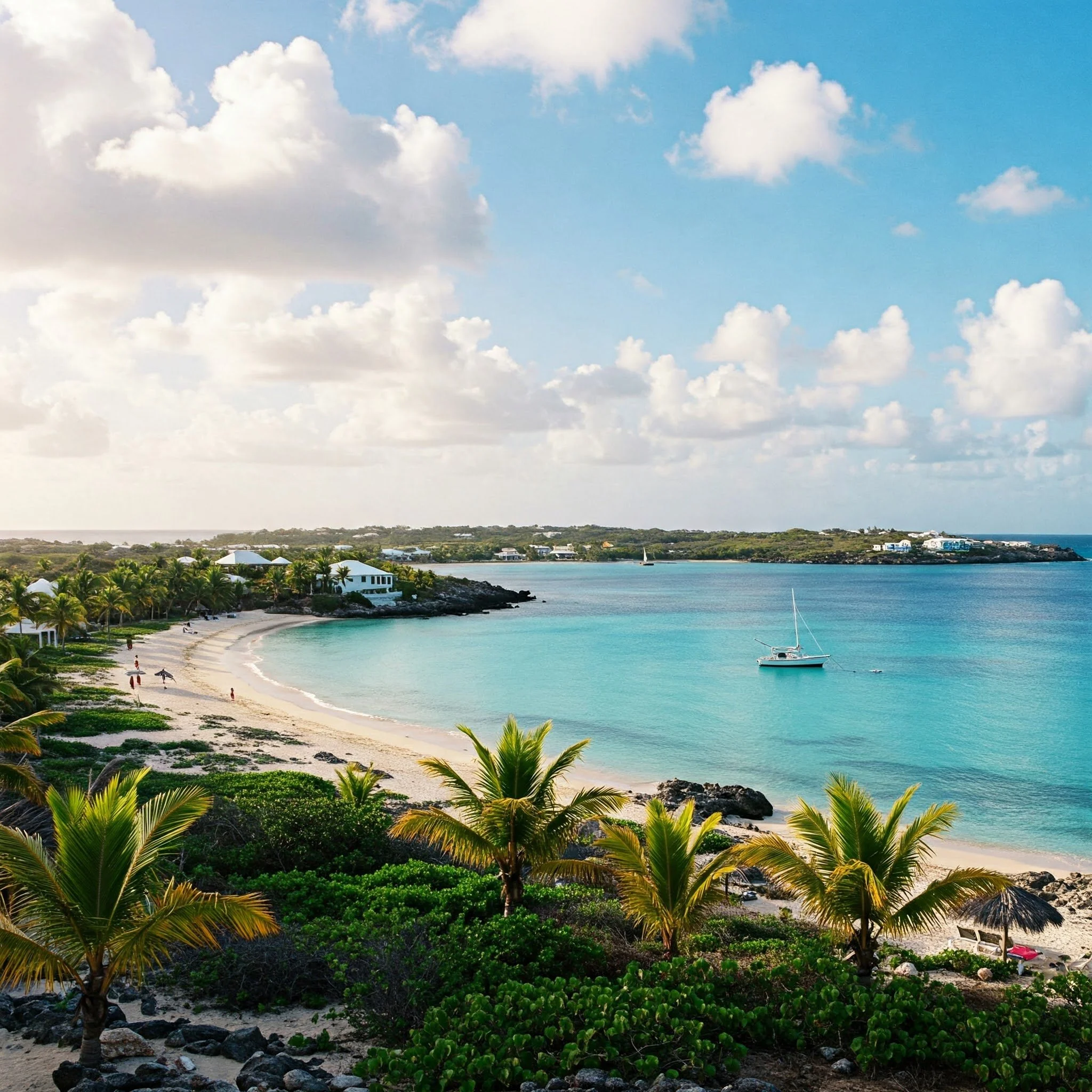 A tranquil scene in Anguilla that embodies luxury and serenity