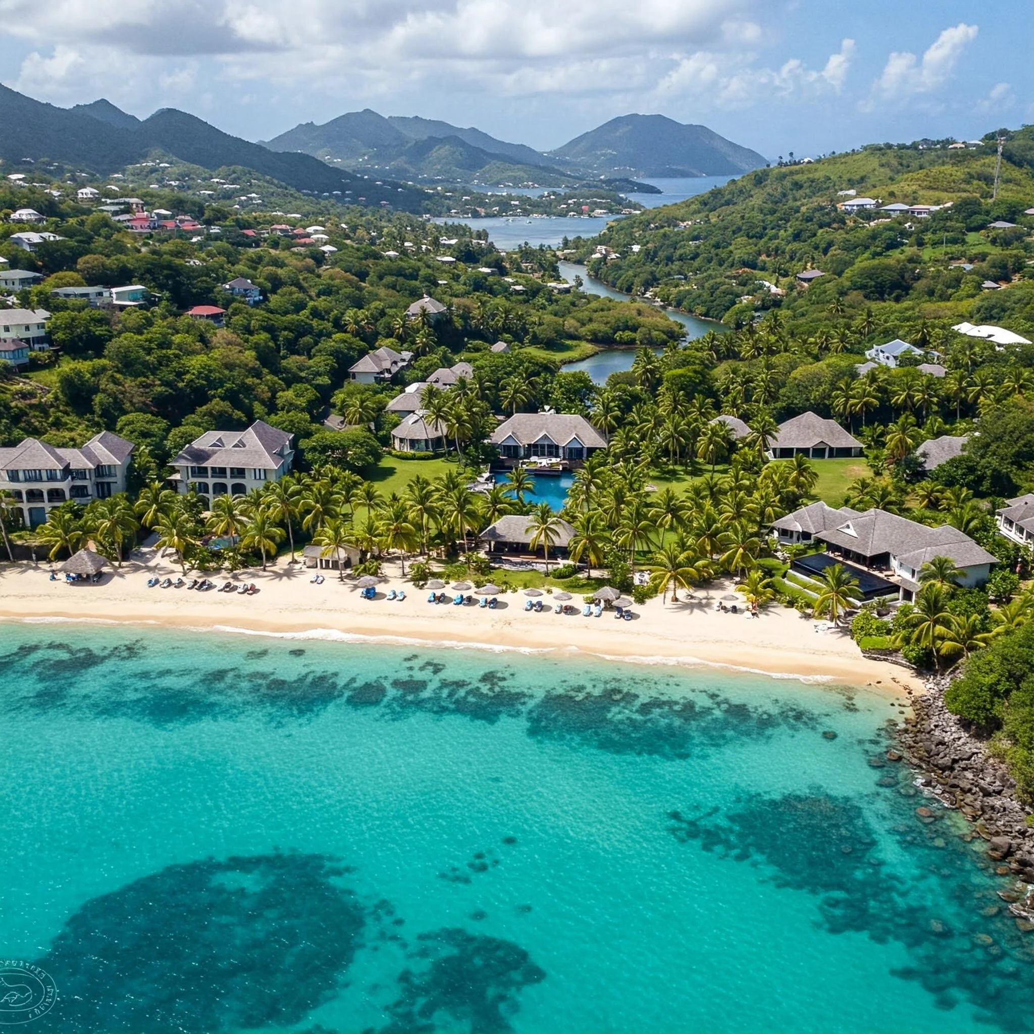 a beautiful, tranquil beach in St. Vincent & The Grenadines