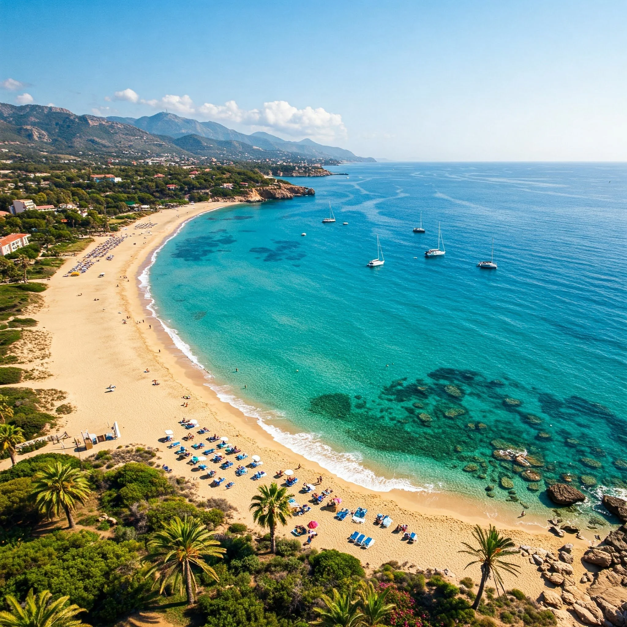 A beautiful beach in the Mediterranean Sea