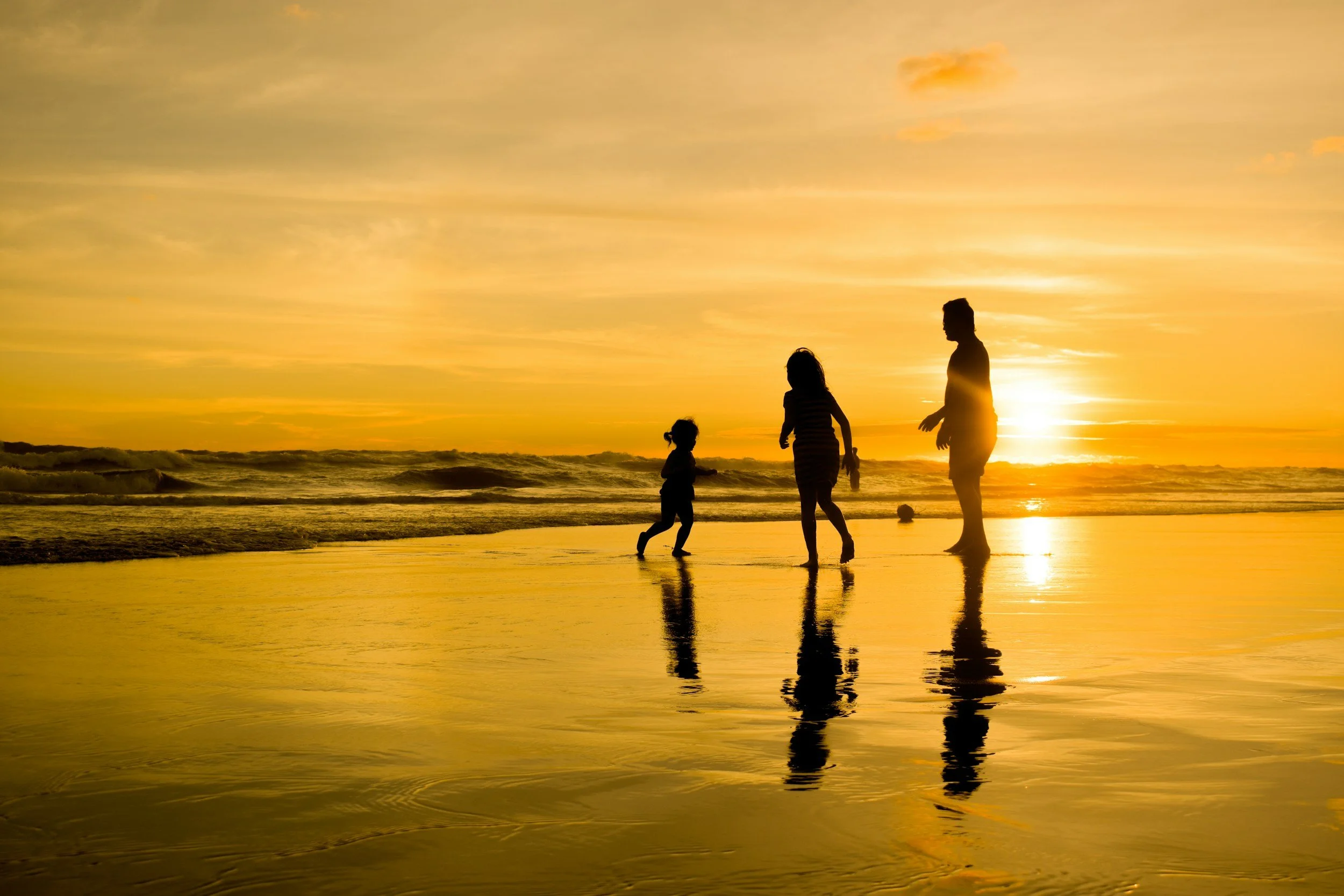 Beach family holiday
