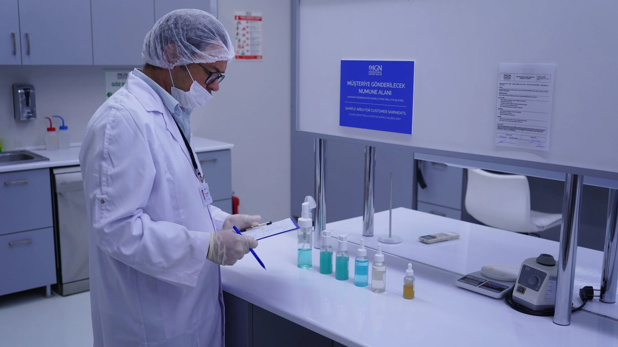 International Group Nacar kozmetik kalite kontrol ve stabilite testleri | Cosmetics quality control and stability testing International Group Nacar