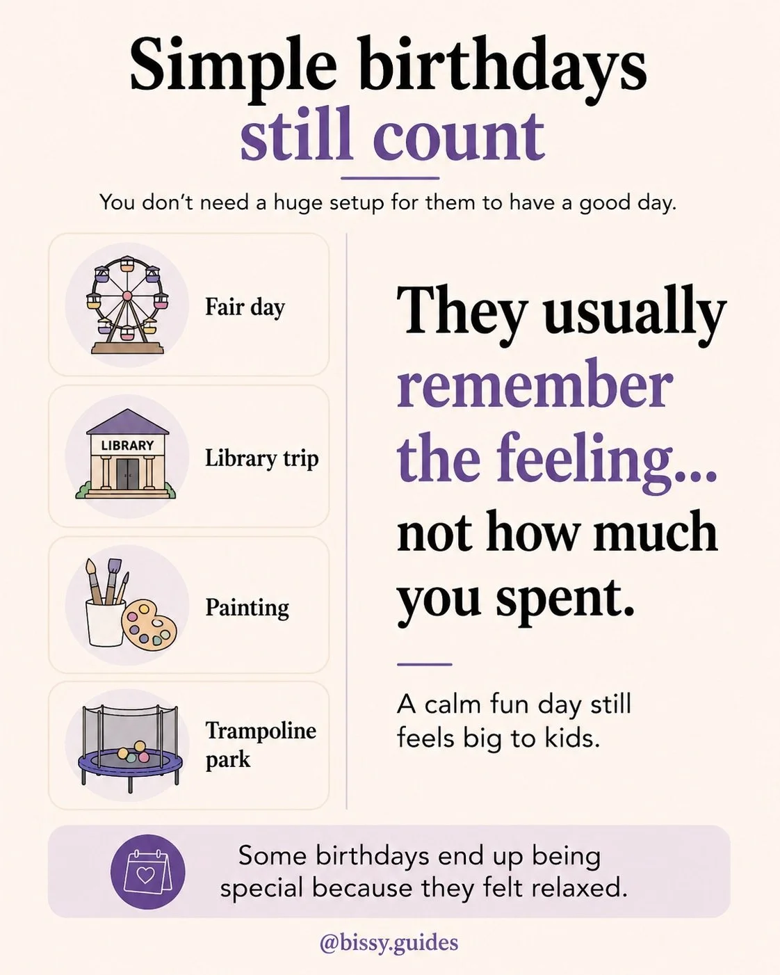 Children’s birthday guide cover with simple low-pressure birthday inspiration for toddlers and little kids
