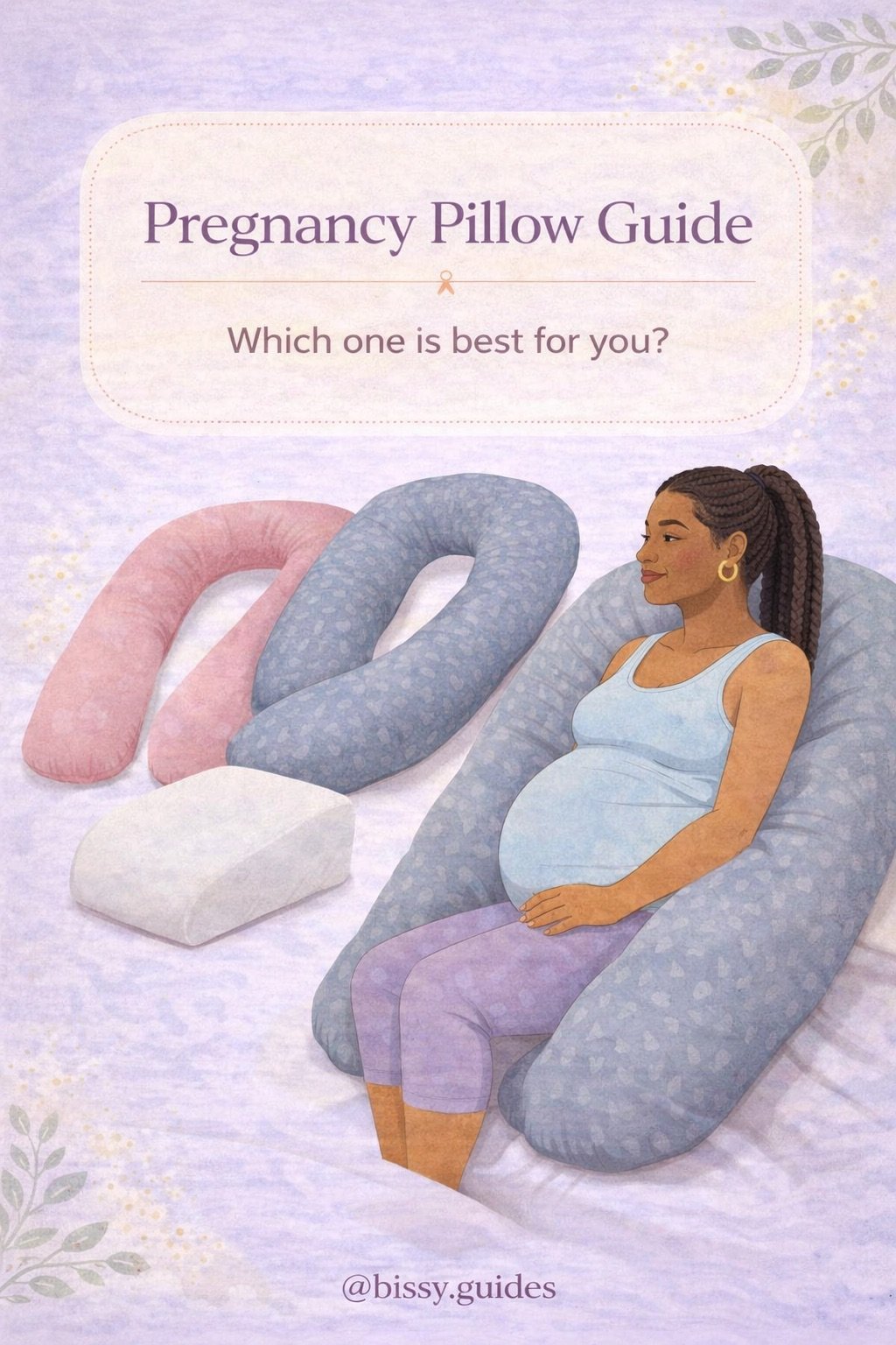 Pregnancy pillow guide showing different pregnancy pillow styles and support options