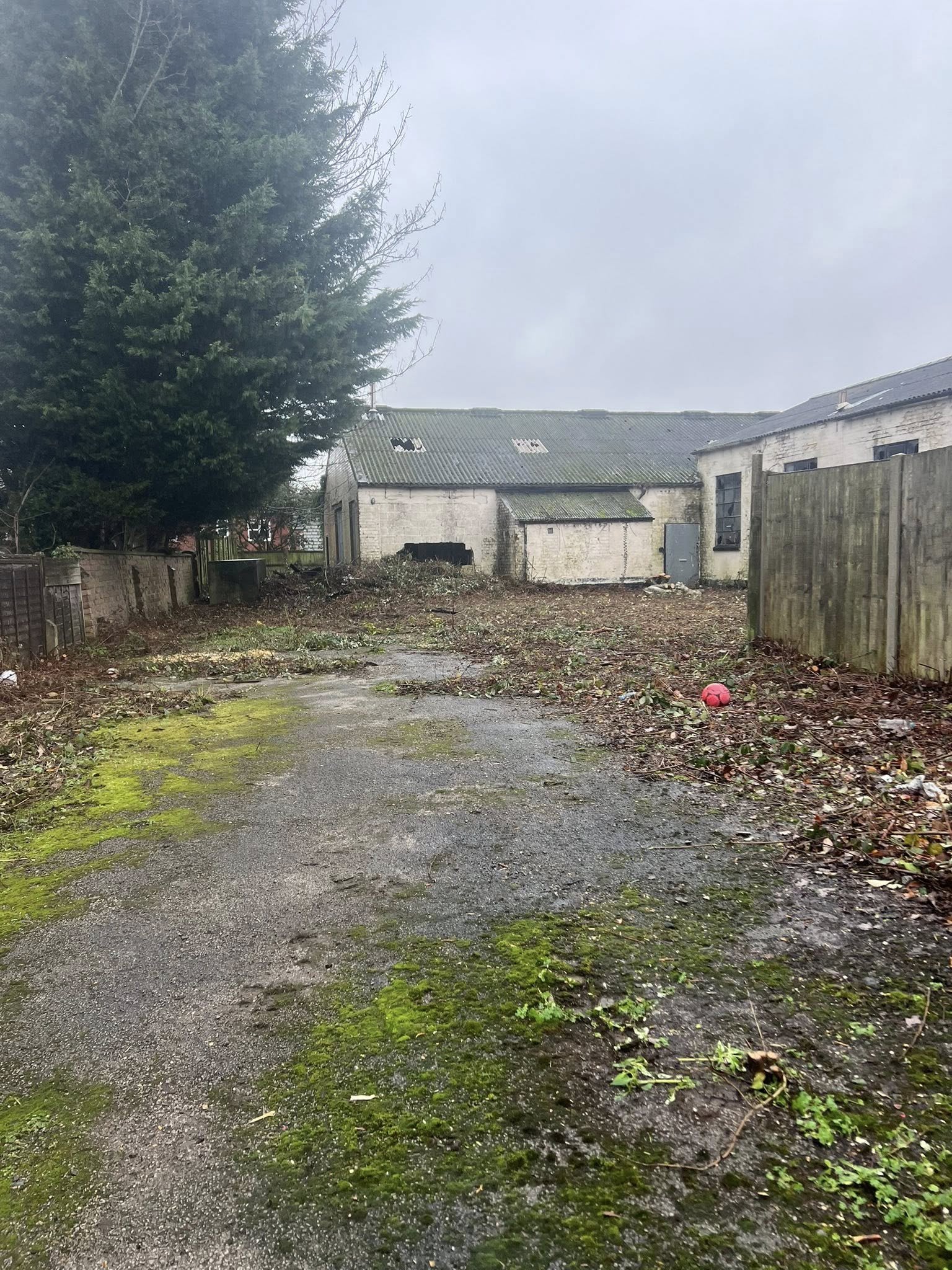 After site clearance to facilitate access for utility works