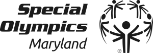 Special Olympics Maryland logo with text and a graphic of five stylized figures holding hands in a circle.