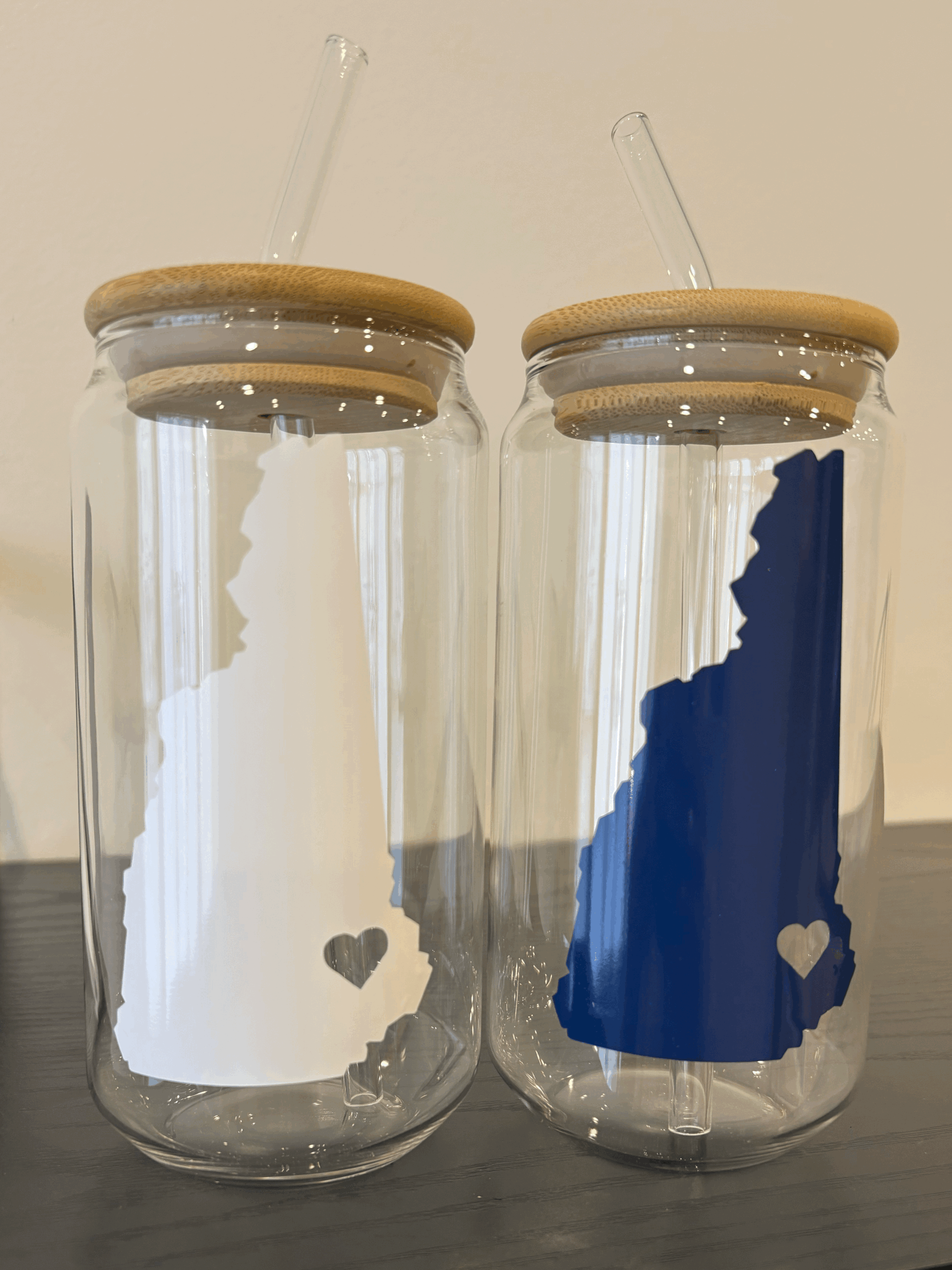 Glass Tumbler with Straw