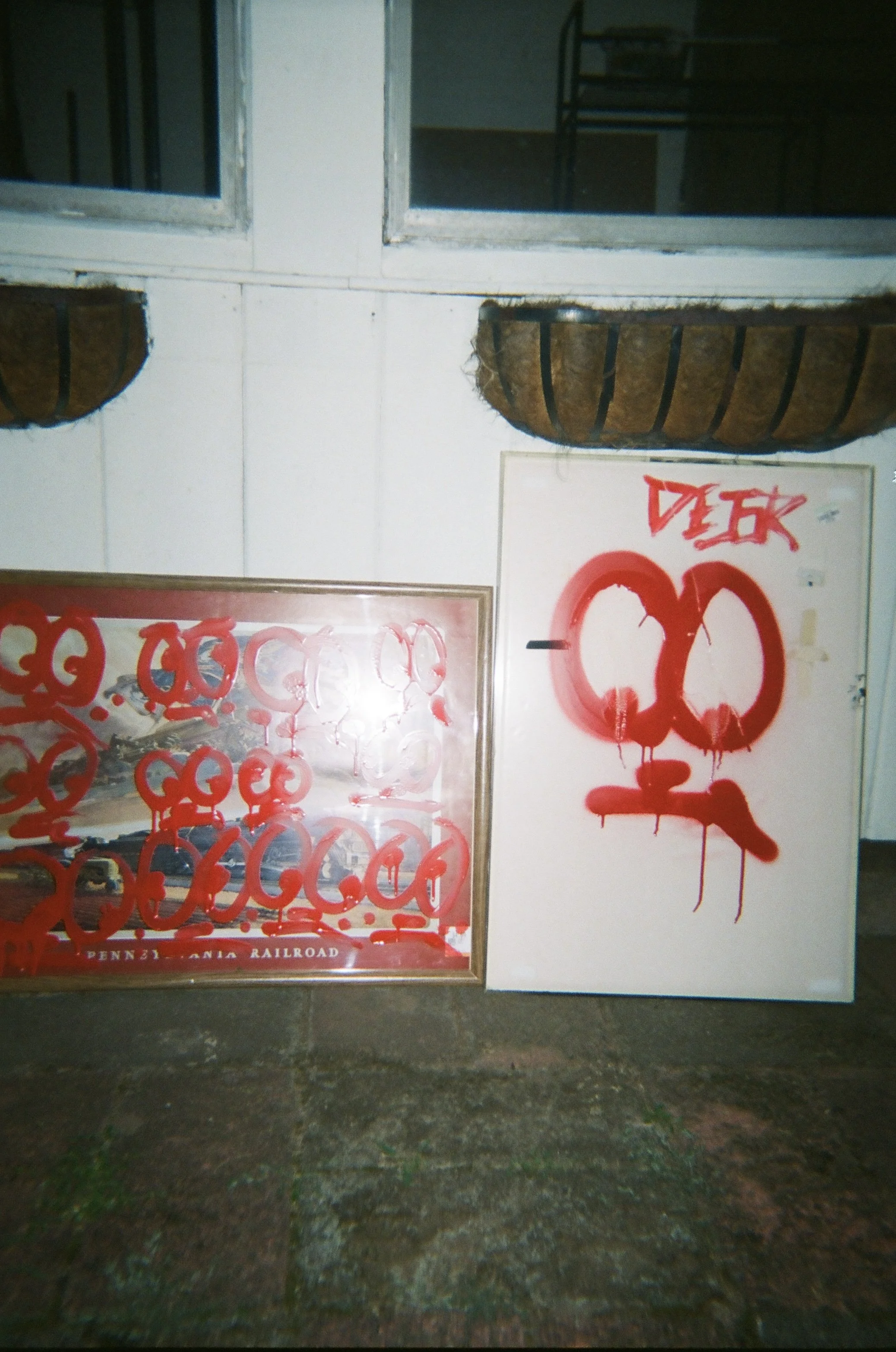 Red spray paint 