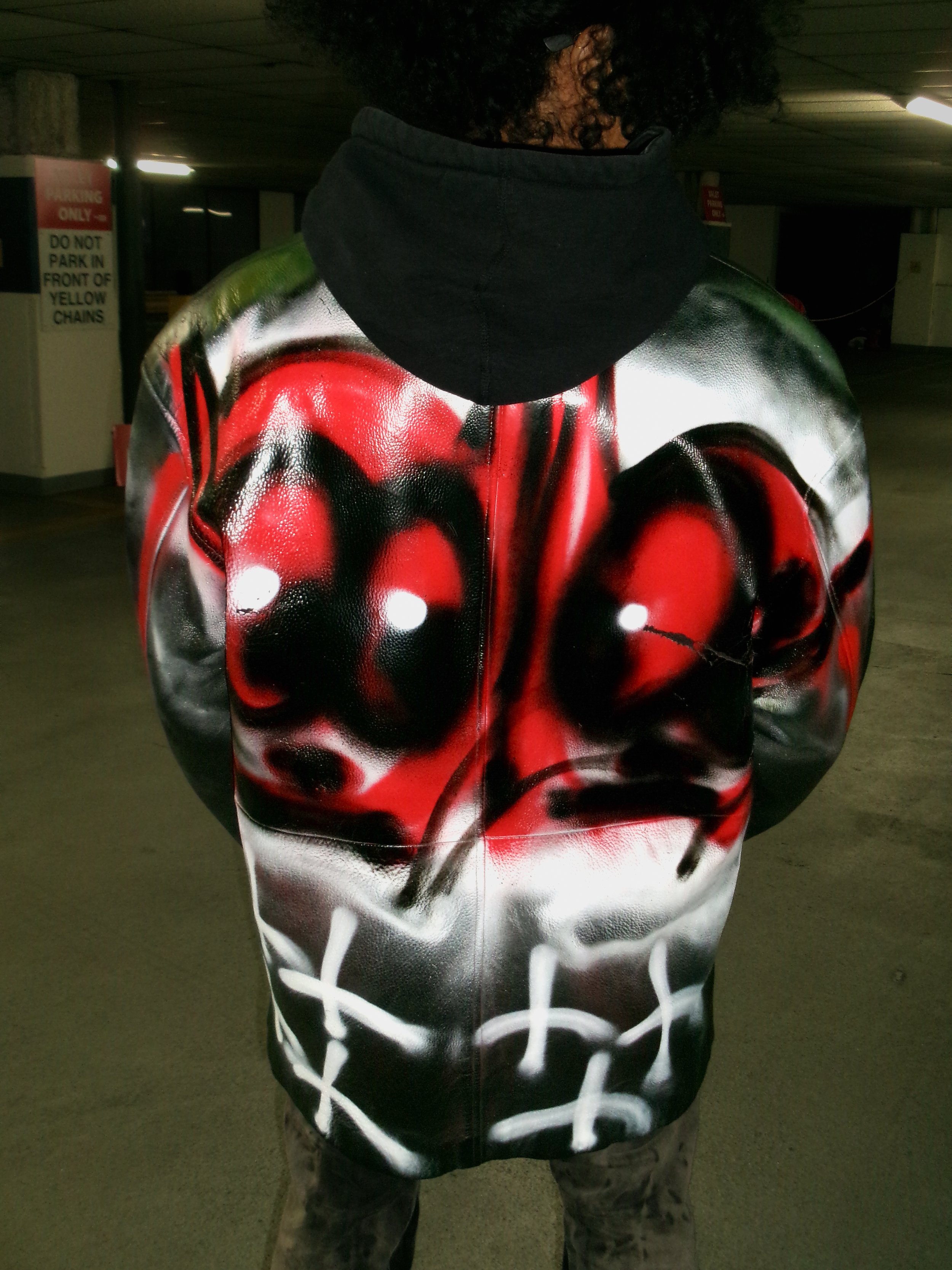 Spray Painting Leather Jacket
