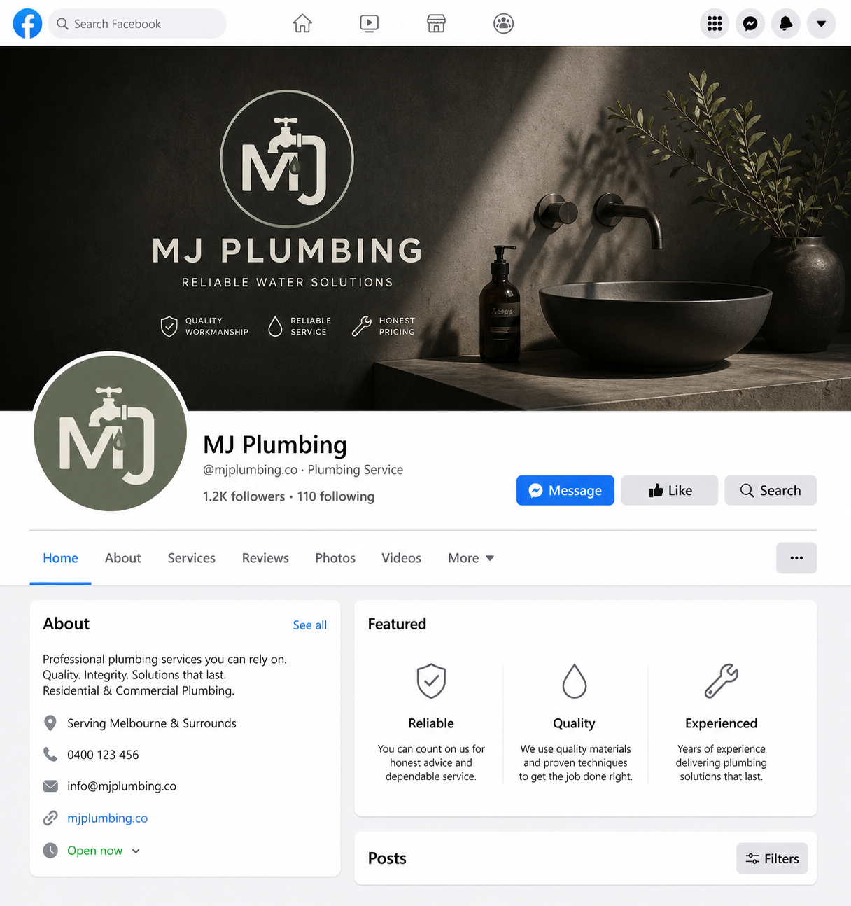 Social Media Page Design