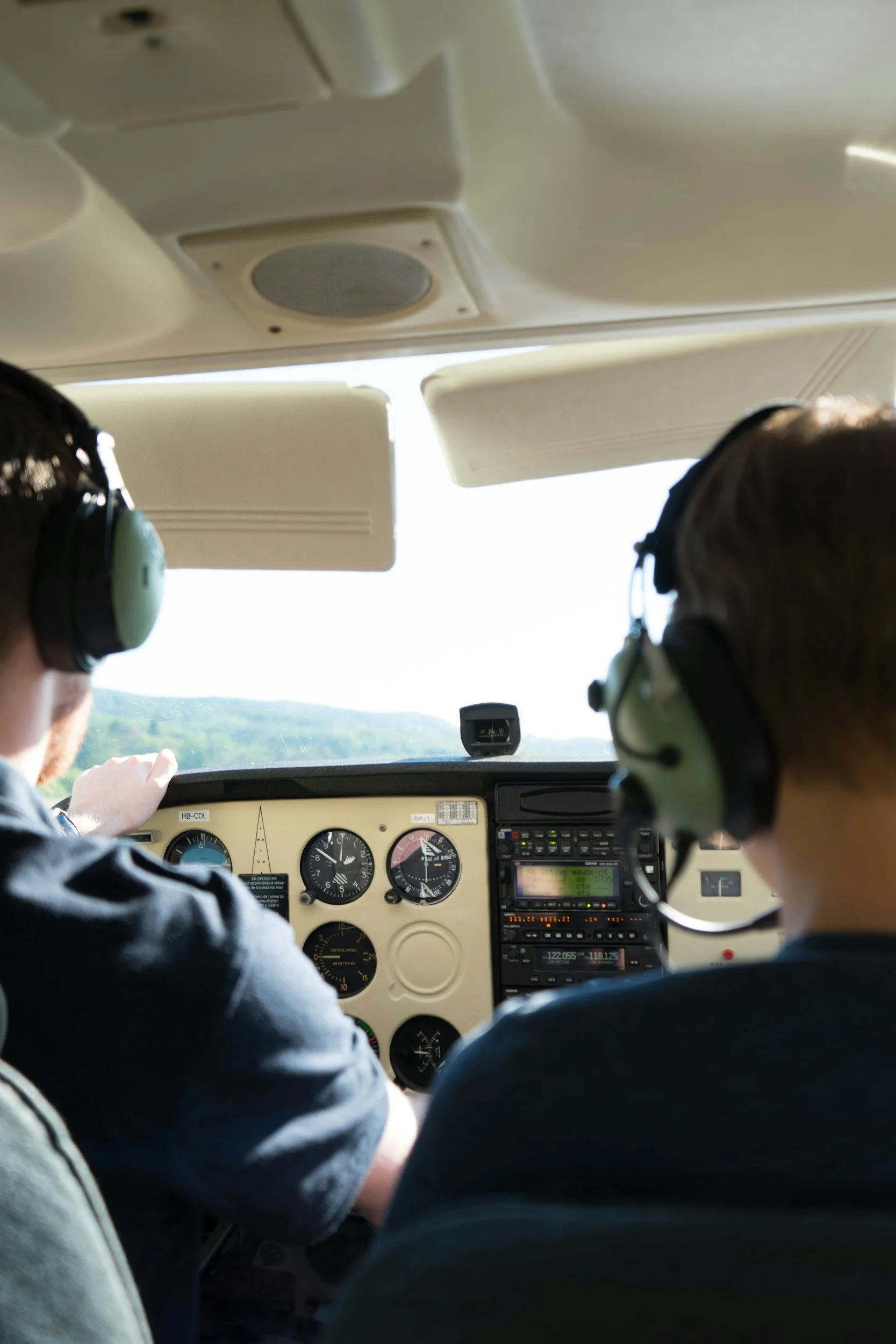 Pilots in the flight deck