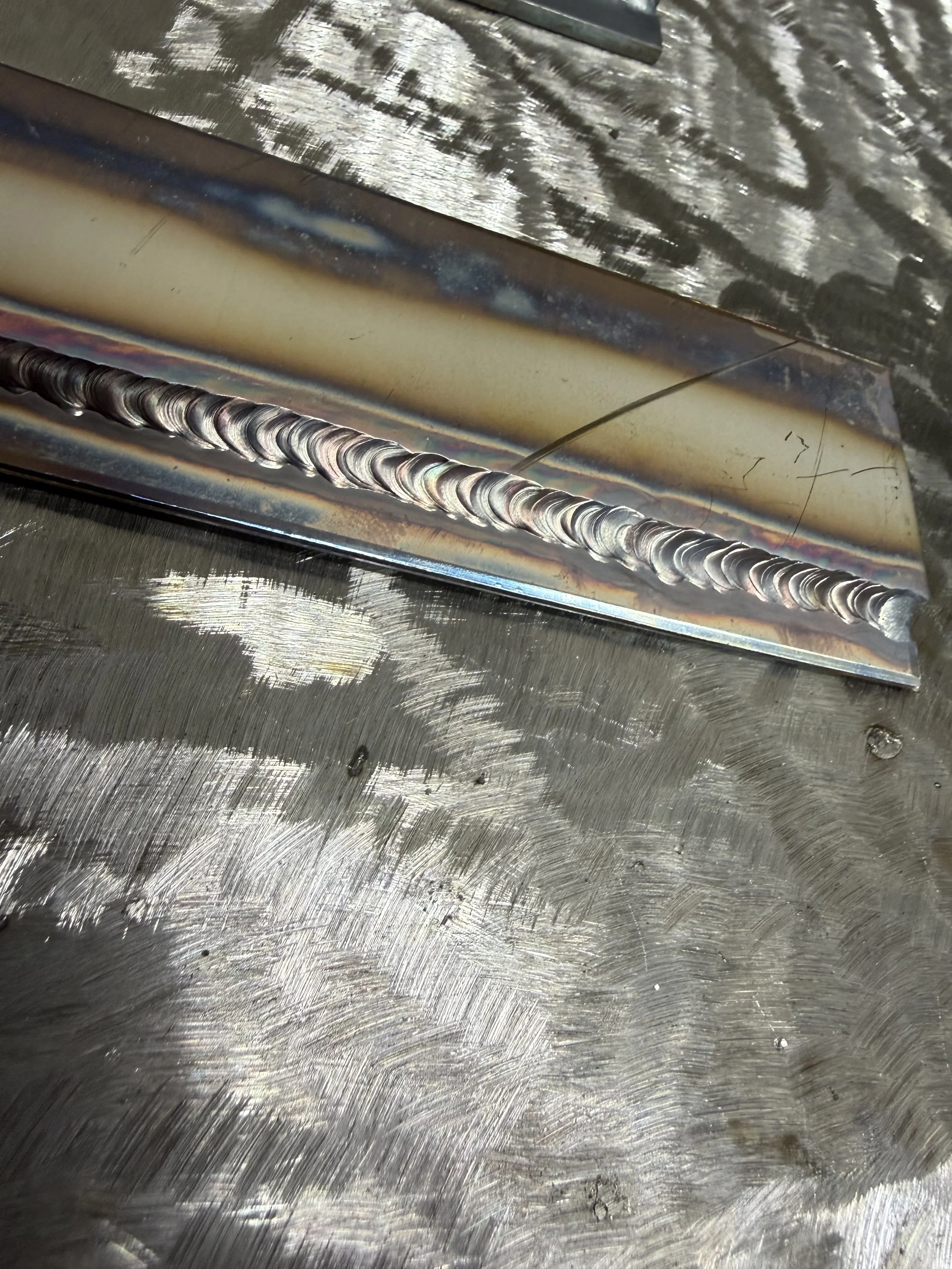 A solid weld done by Blue Cord Welding. We offer on site repairs, mobile welding services & custom fabrication in Lansing & throughout Michigan. Learn more here.