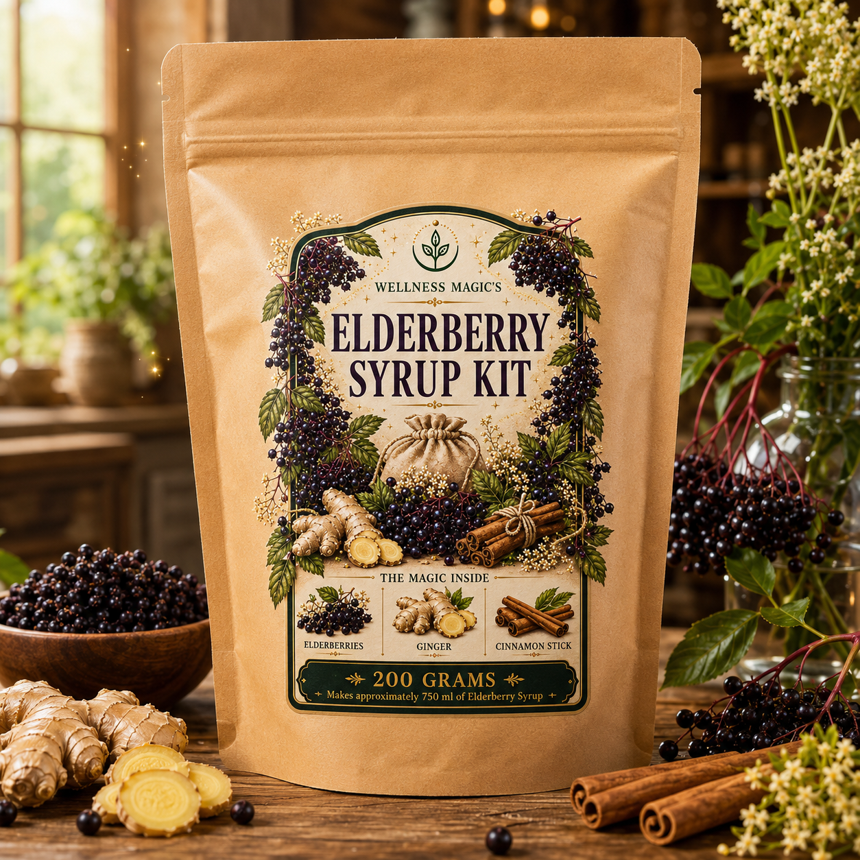 Elderberry Syrup Kit 200 gm