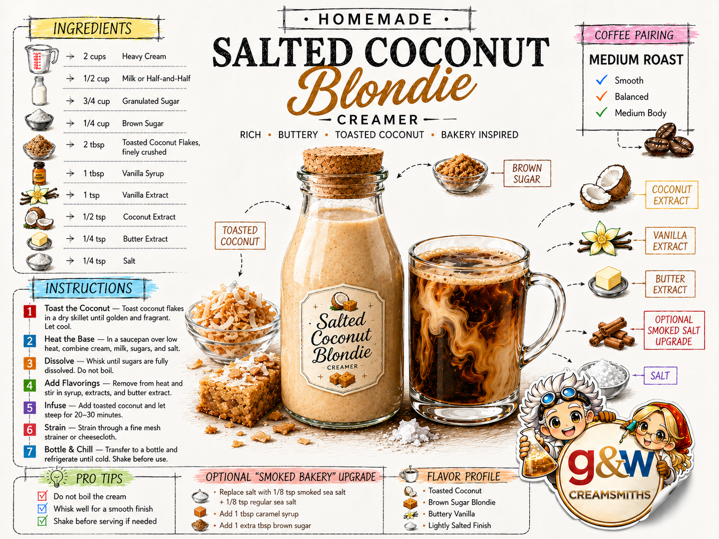 Salted Coconut Blondie