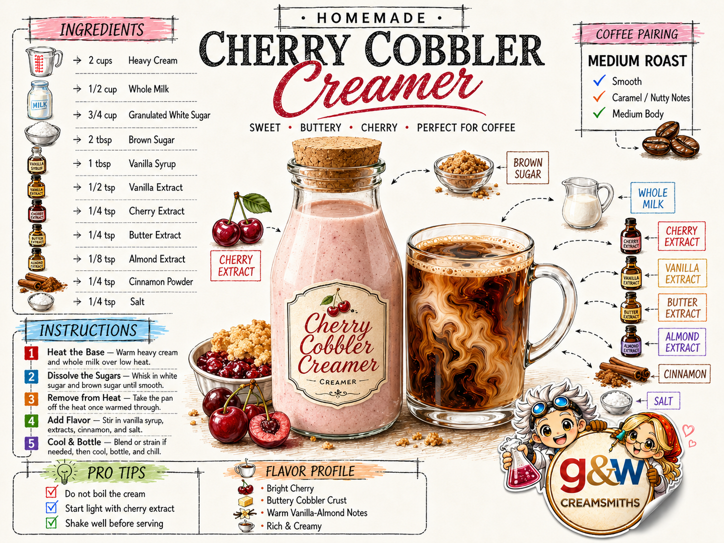 Cherry Cobbler - Coffee Creamer Recipe