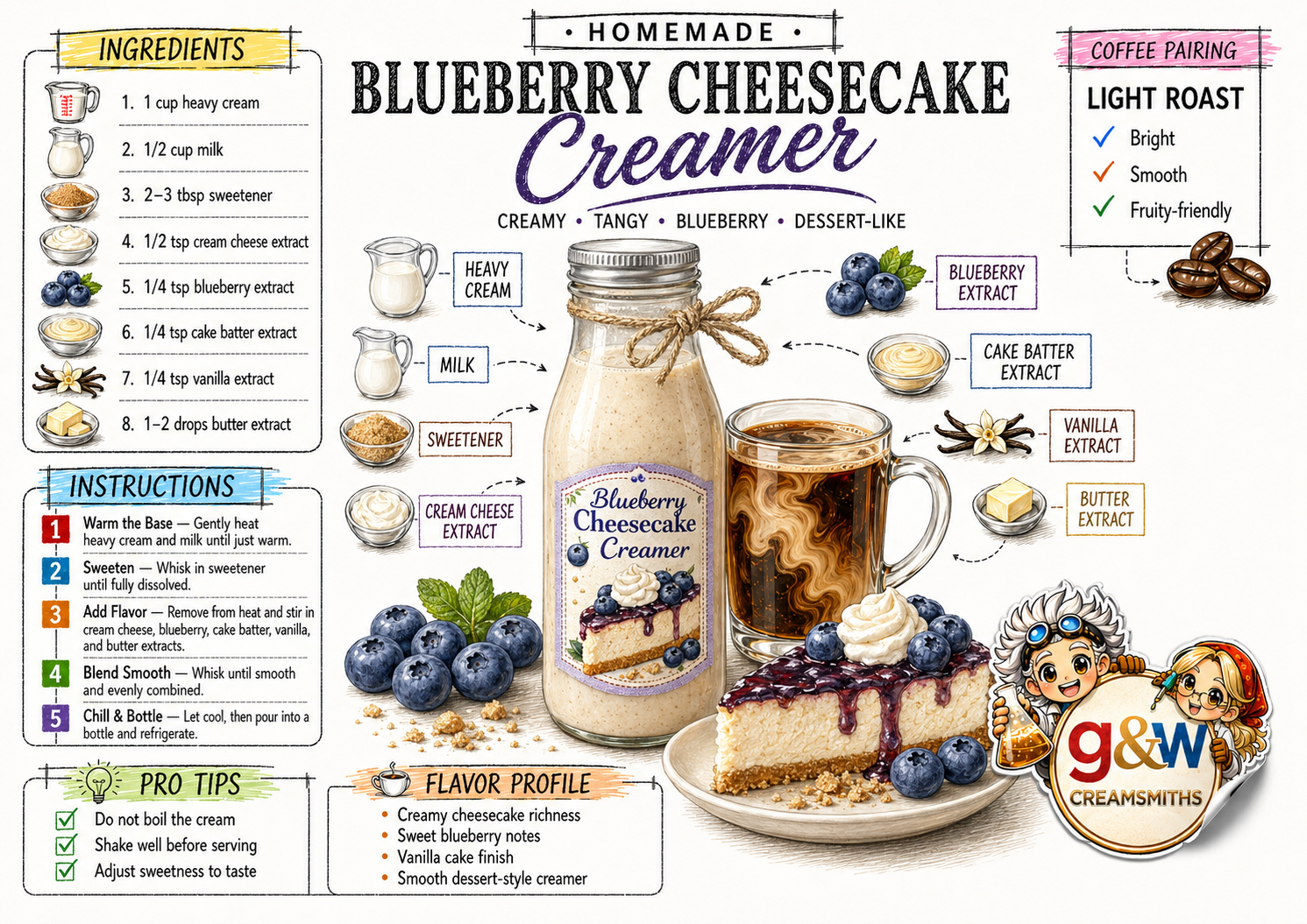 Blueberry Cheesecake - Coffee Creamer Recipe