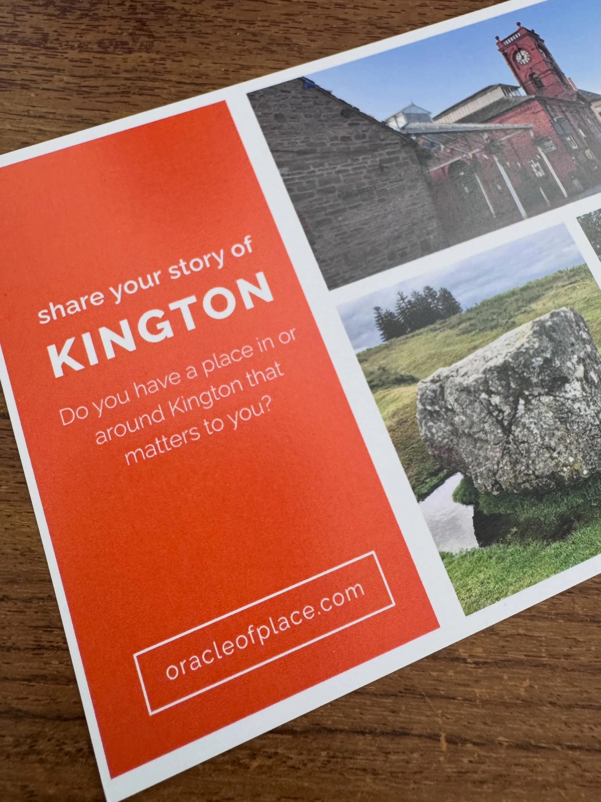 If you live, or have connections with Kington, North Herefordshire this could be for you!

I&rsquo;m doing a research project exploring how everyday places hold meaning and memory, and I would love to hear your stories and memories of Kington.

It co