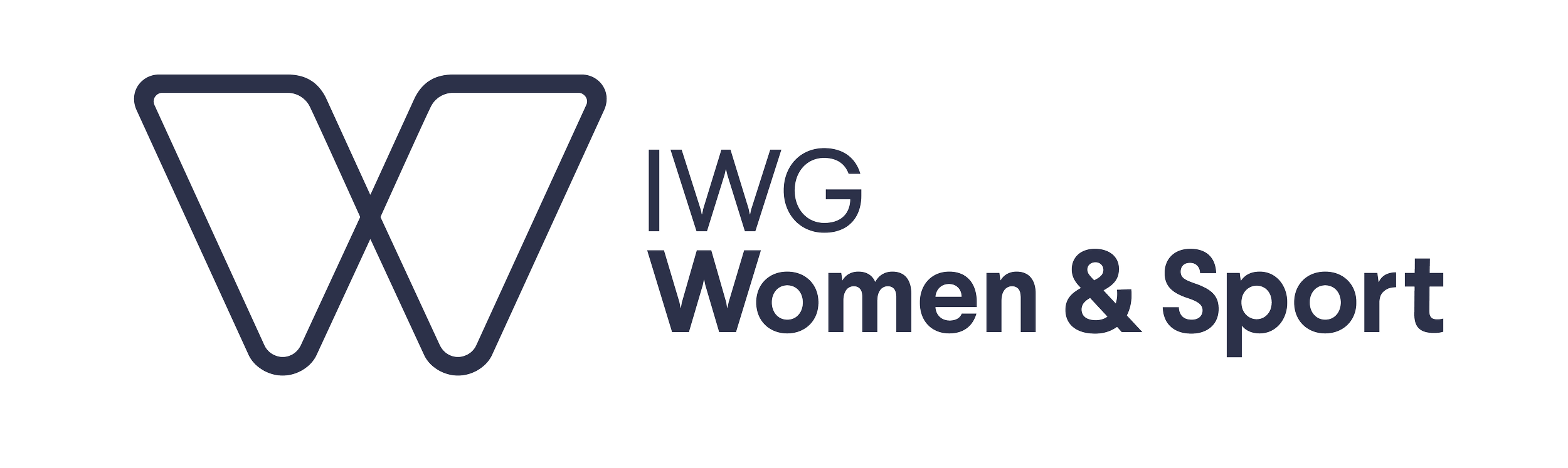 Logo of WGW Women & Sport featuring two stylized V-shaped figures and the words 'WGW Women & Sport'.