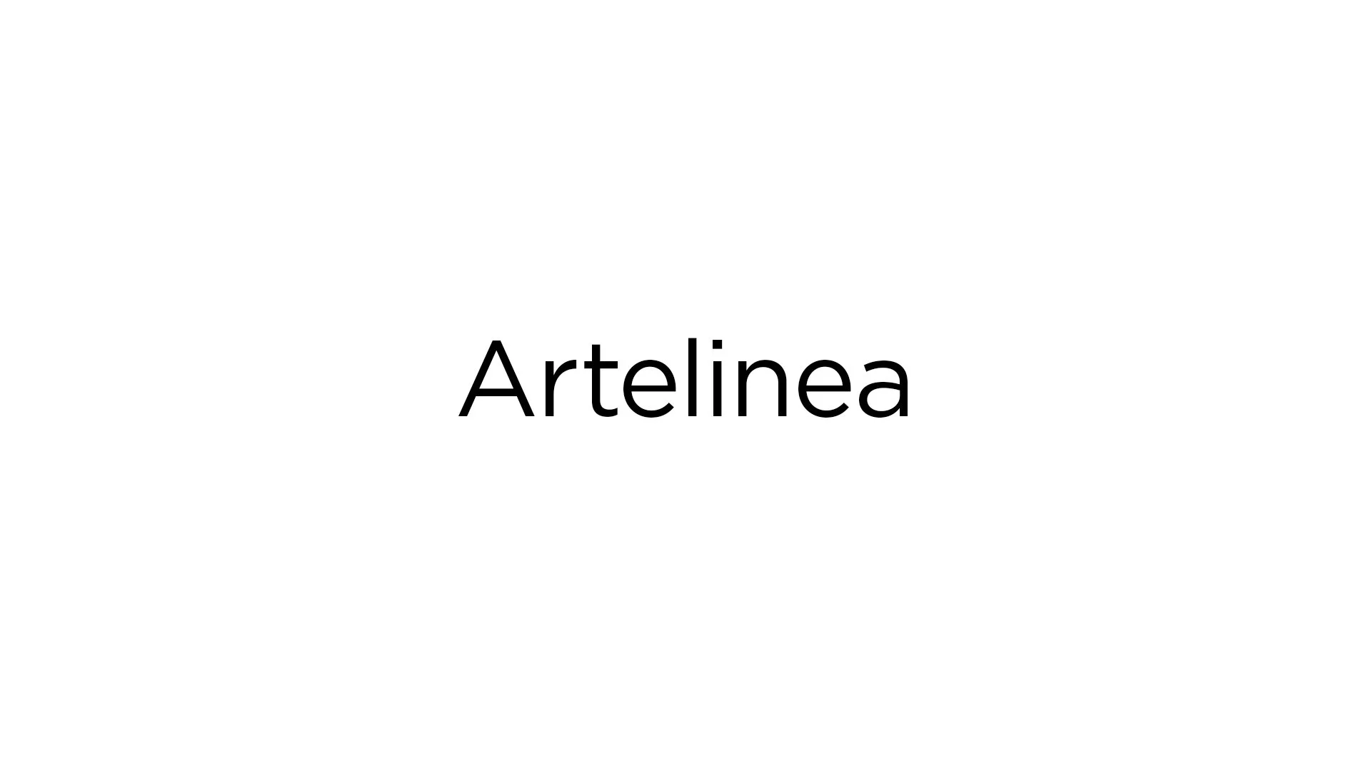 A white background with the word 'Artelinea' written in black lowercase letters in the center.