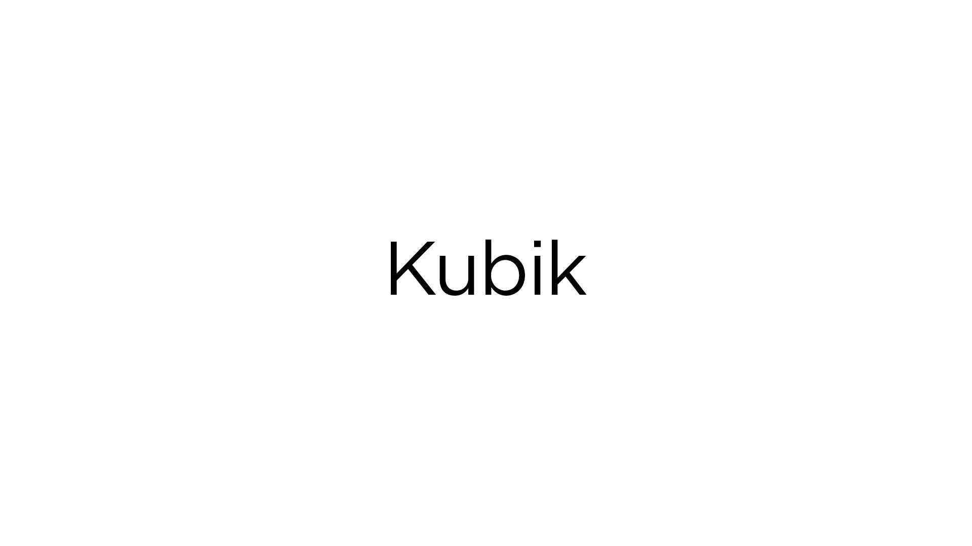 A white background with the word "Kubik" written in black in the center.