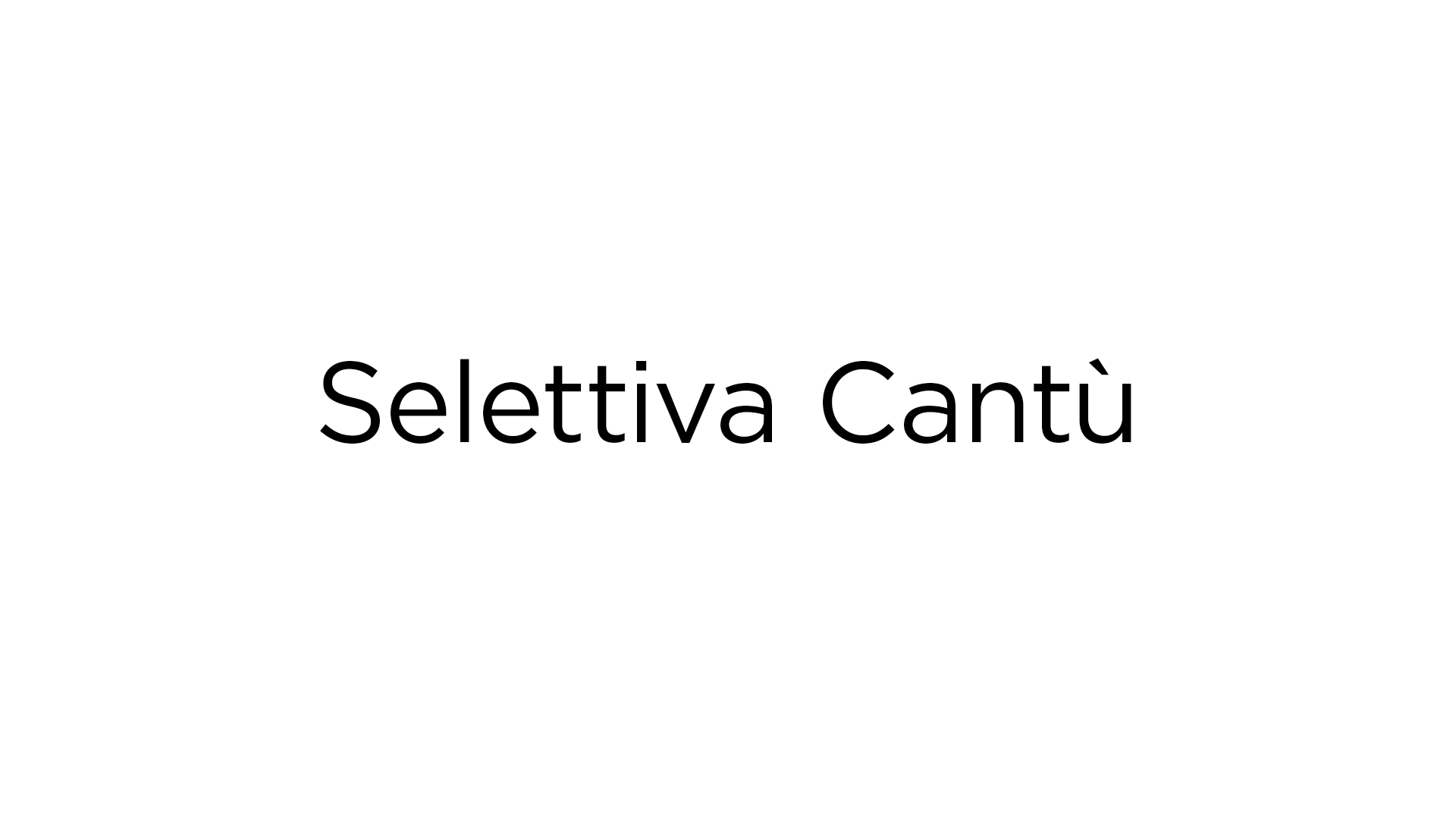 Text reading 'Selettiva Cantu' in black on a white background.