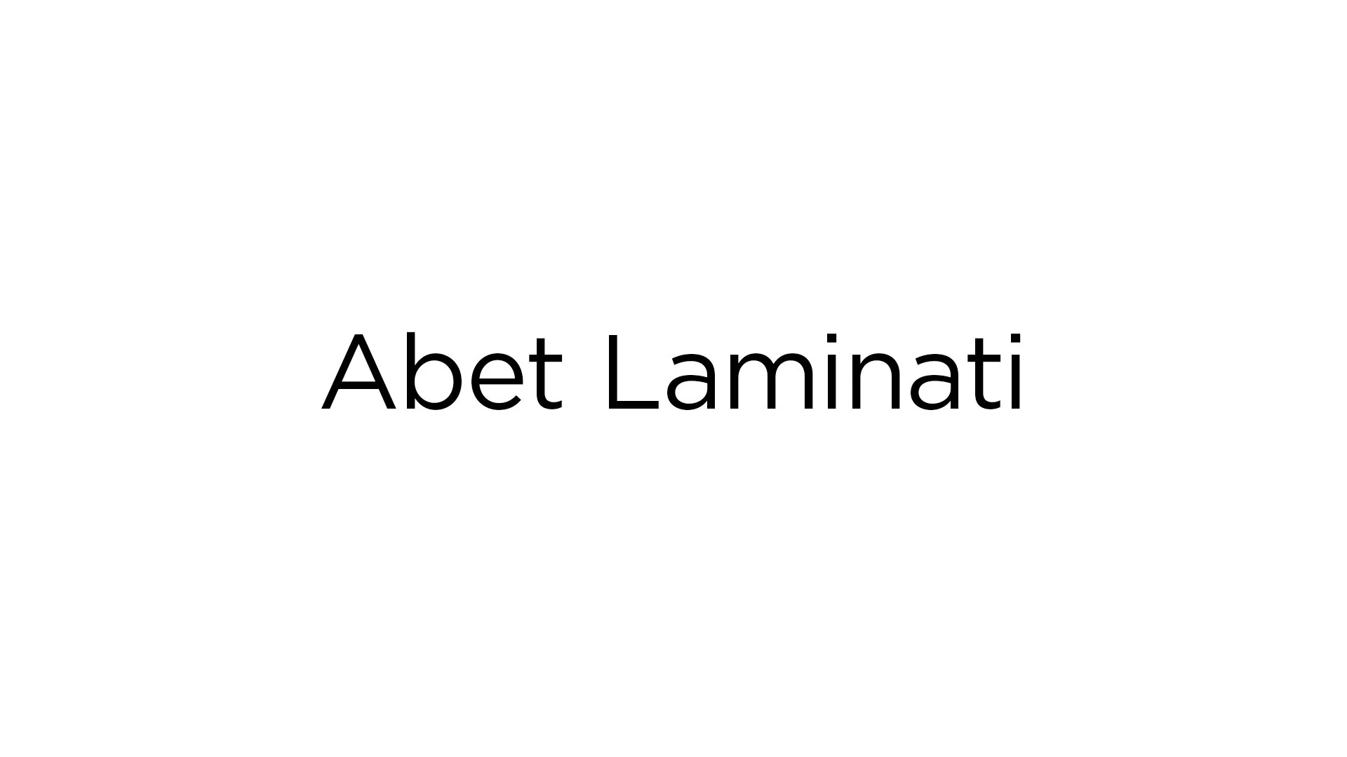 Text on a white background that reads "Abet Laminati"