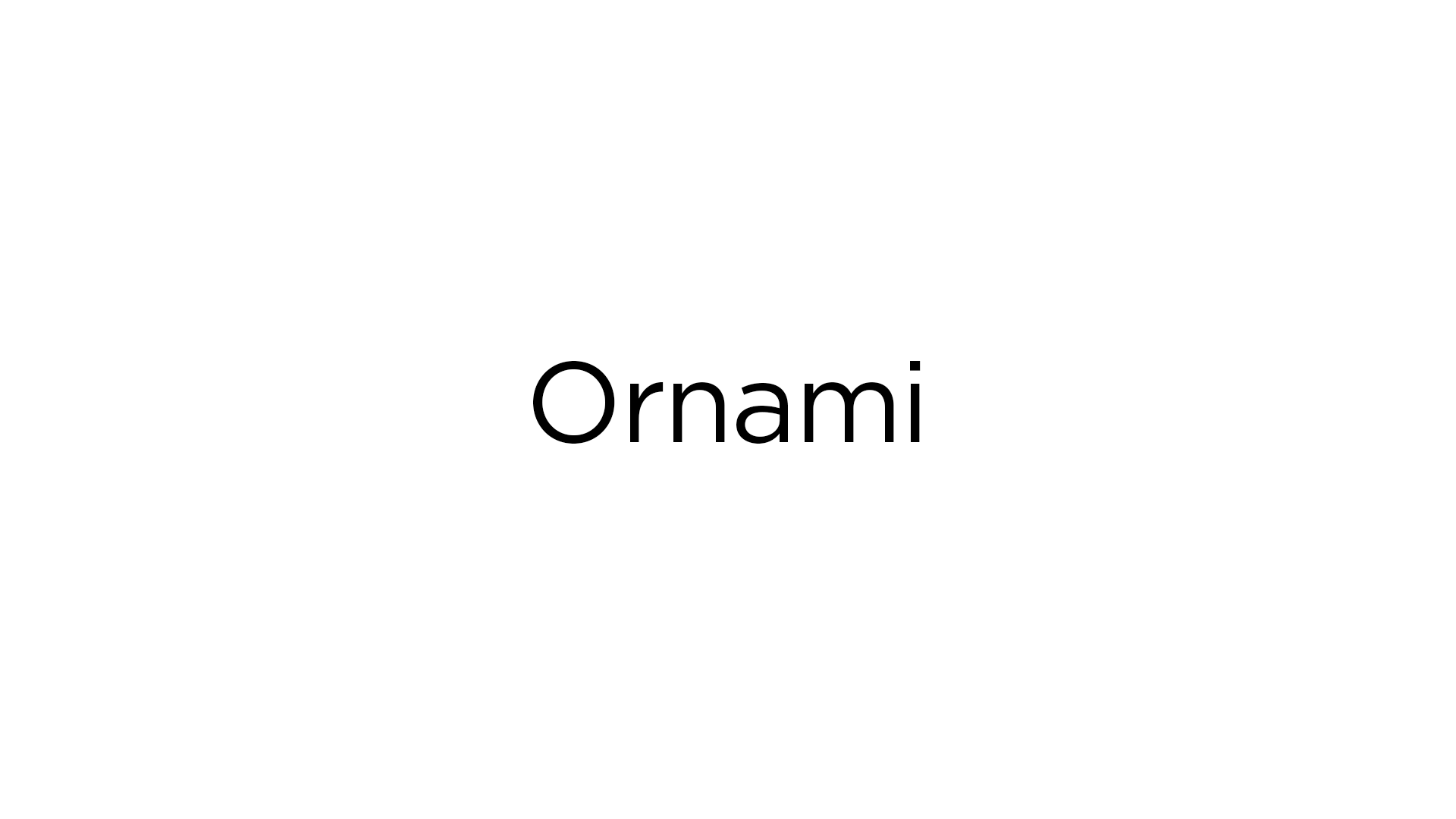 The word 'Ornami' in black text centered on a plain white background.