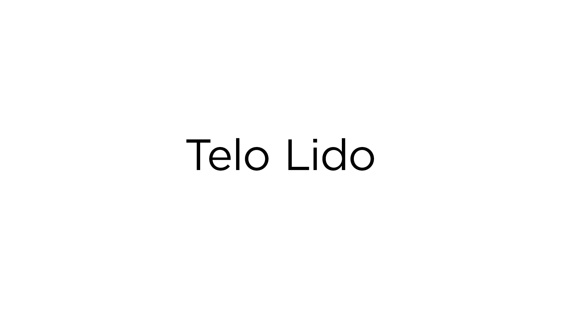 Text on a white background that reads "Telo Lido" in black letters.
