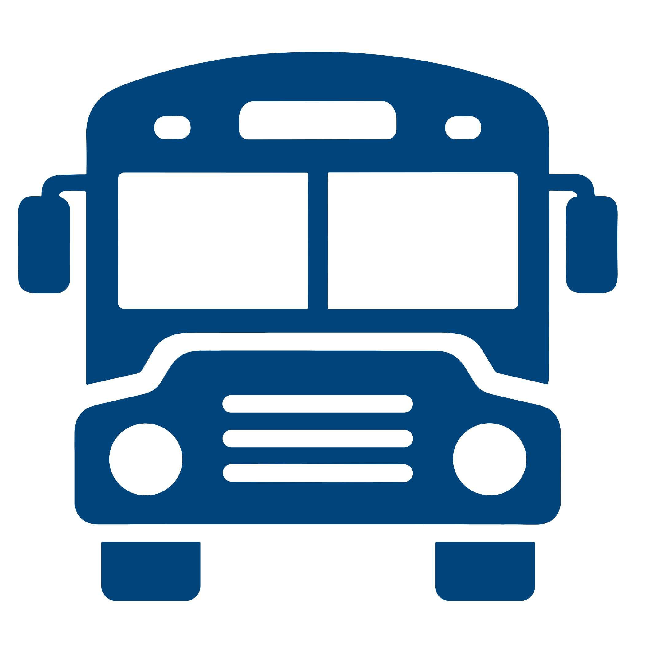 An icon of a blue ambulance with a red cross on the side.