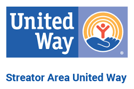 United Way logo with text 'Streater Area United Way' beneath it.
