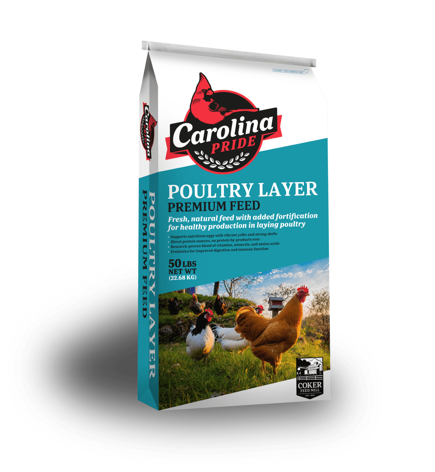 Carolina Pride Whole Grain 17% Layer, 50 lbs