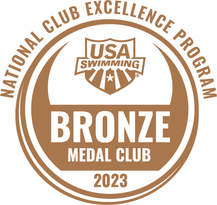 Bronze Medal Club badge for USA Swimming's National Club Excellence Program