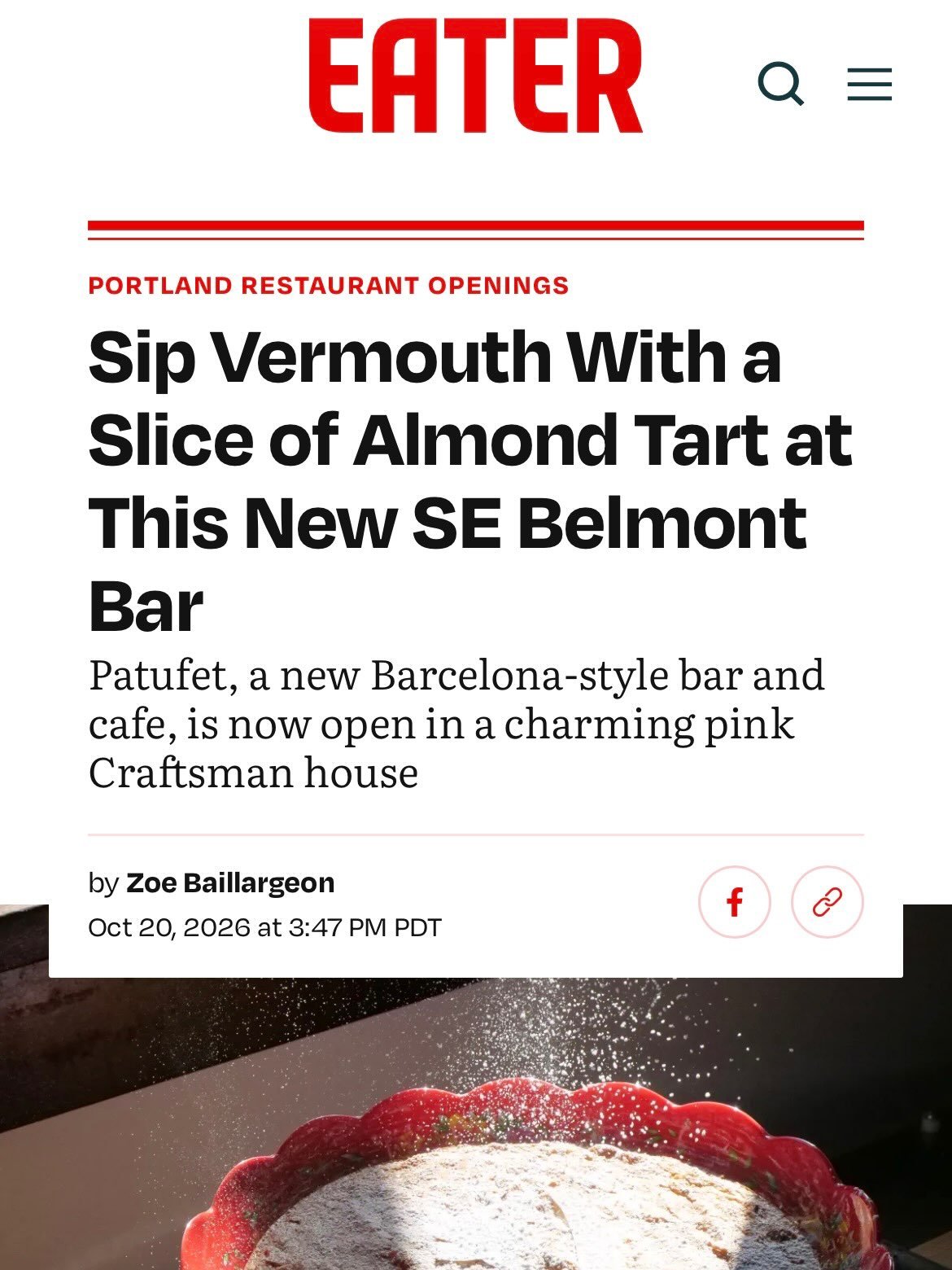 ty so much @eaterpdx and @zoebaillargeon !! We're stoked and honored ! New ppl here: If you come to see us this weekend remember we're a humble team of two 😅 let's pour out some vermut and hang!! ❣️❣️❣️