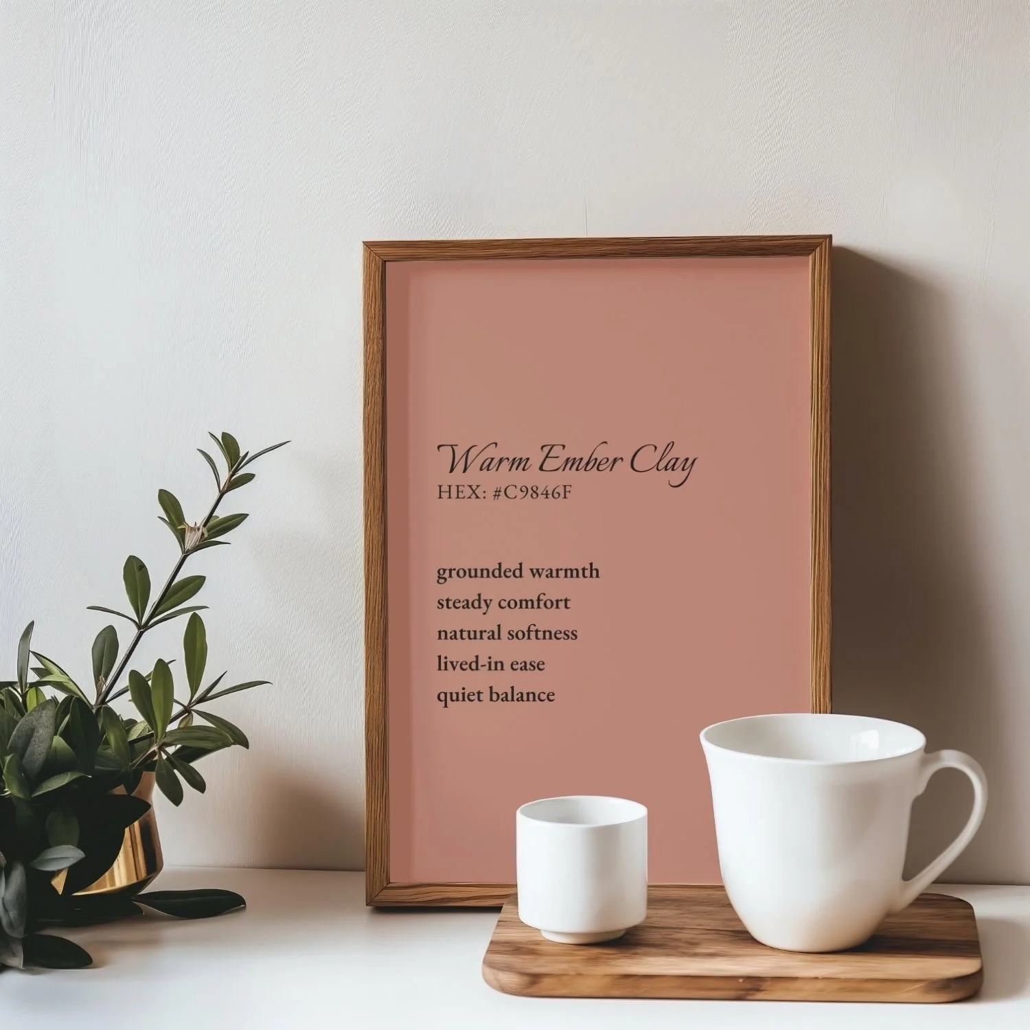 Warm Ember Clay | Digital Color Study Print