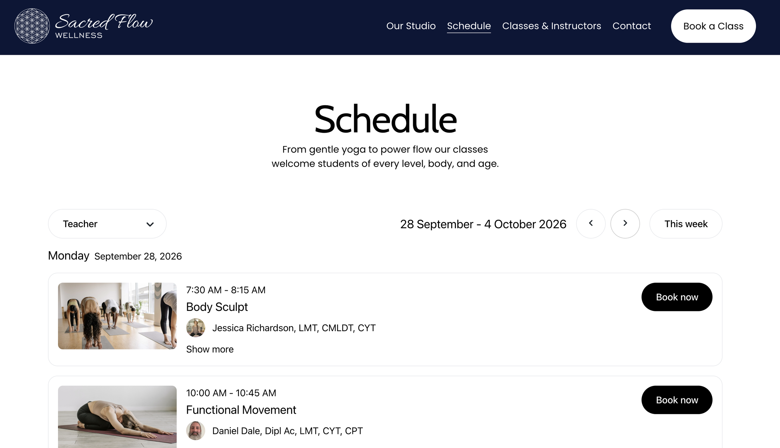 Booking & Schedule 