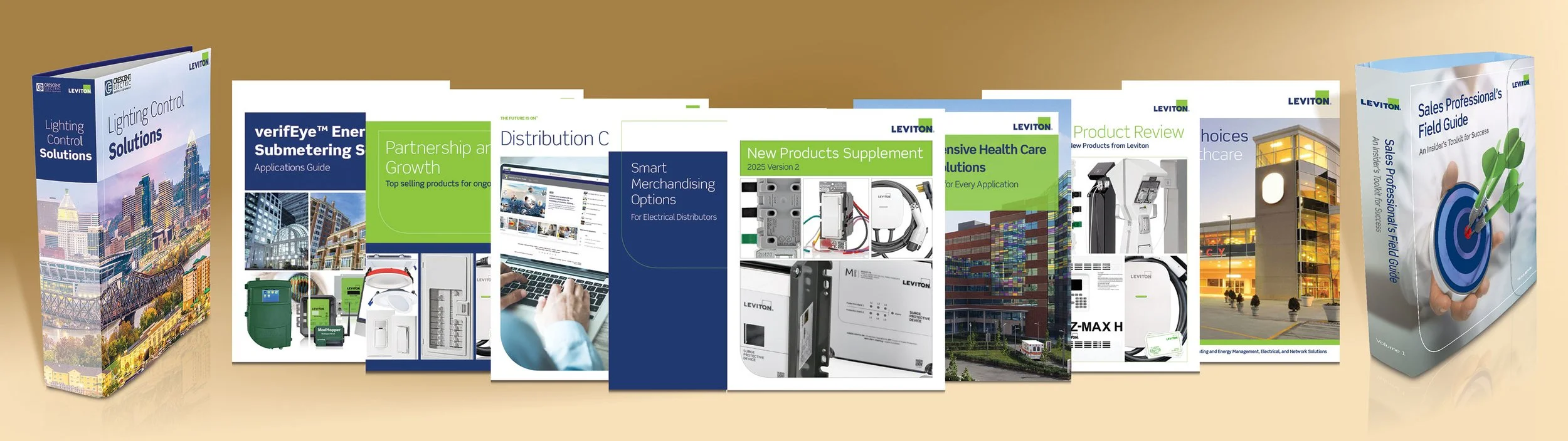 Leviton Manufacturing Assorted Sales, Contractor and Distribution Catalogs and Binders