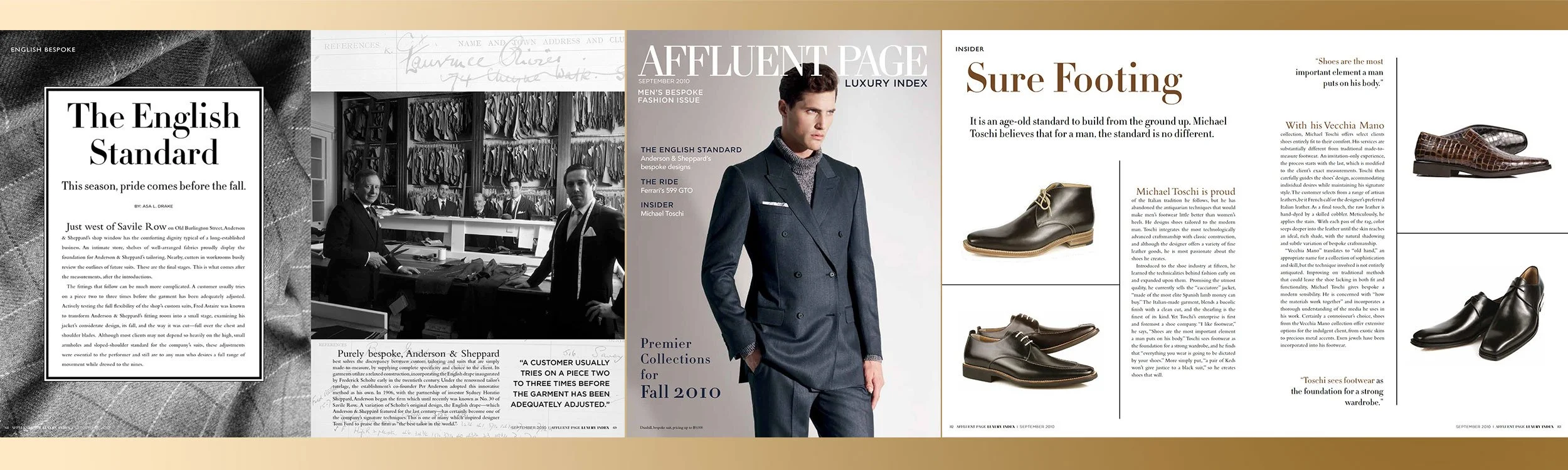 Affluent Page Luxury Index (APLI) Magazine September 2010 Cover and Editorial Spreads