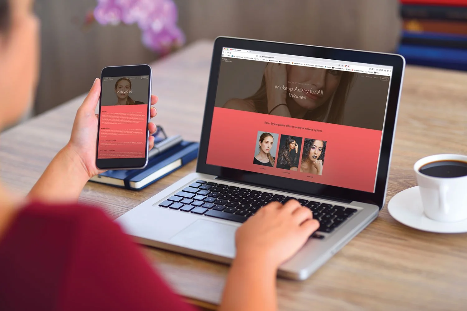 Website Design for Faces By Jacqueline Makeup Artist