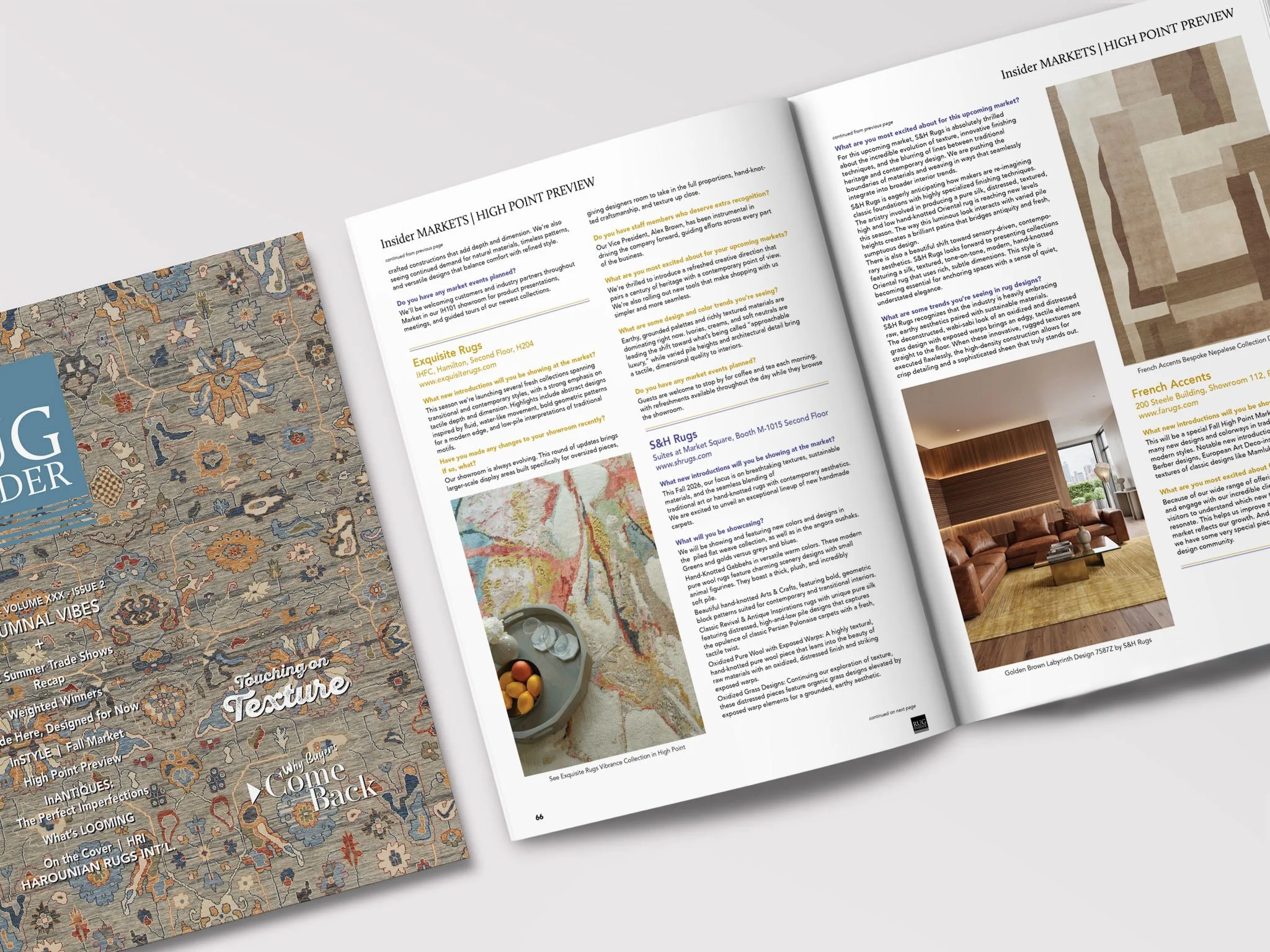  As Seen In Rug Insider Magazine - Fall 2026 - 5-Page Feature