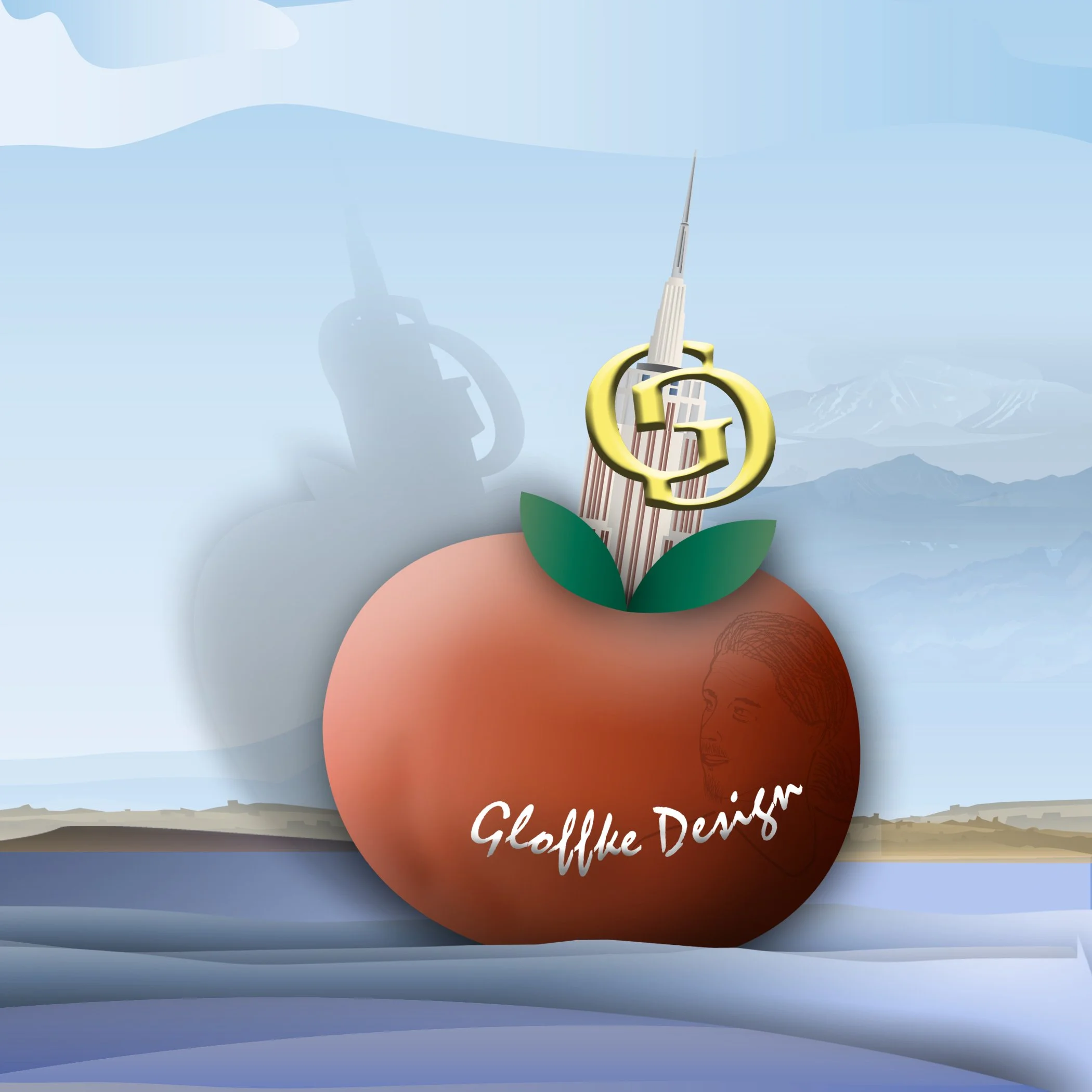 Floating Apple with GD Logo