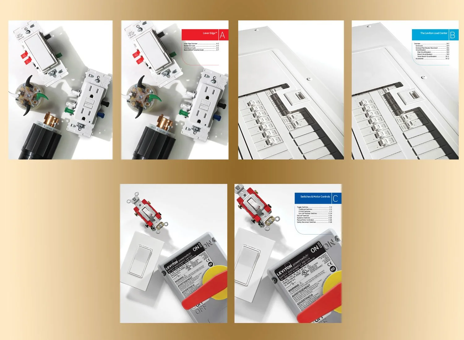 Leviton Manufacturing - Art Direct Photoshoot - Section Covers Design/Layout