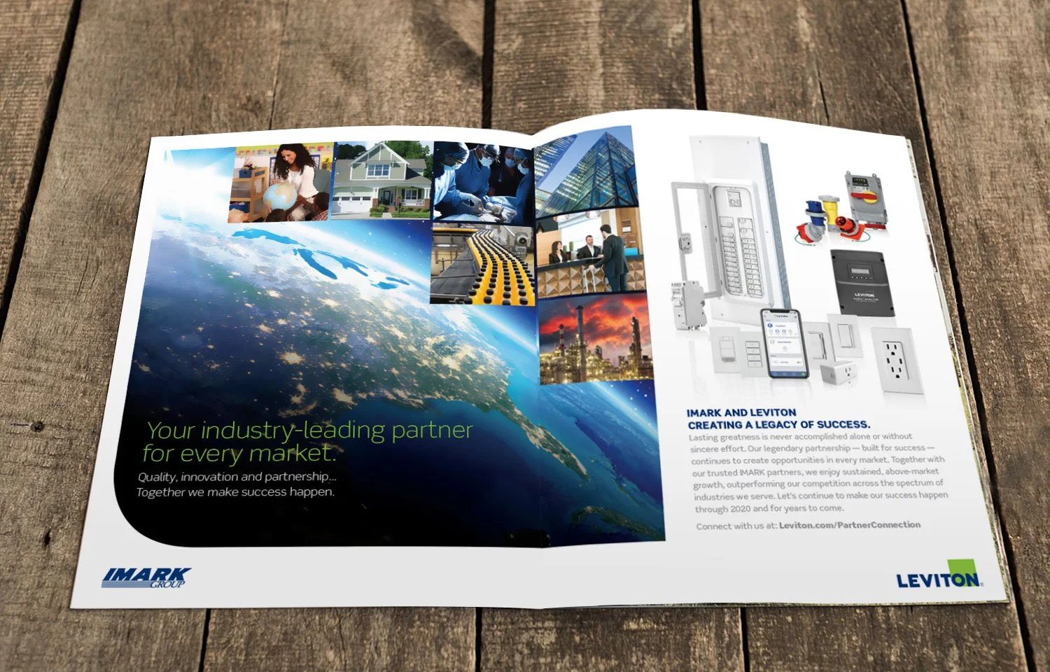 Leviton Manufacturing — Electrical Contractor Magazine Full Page Spread Ad