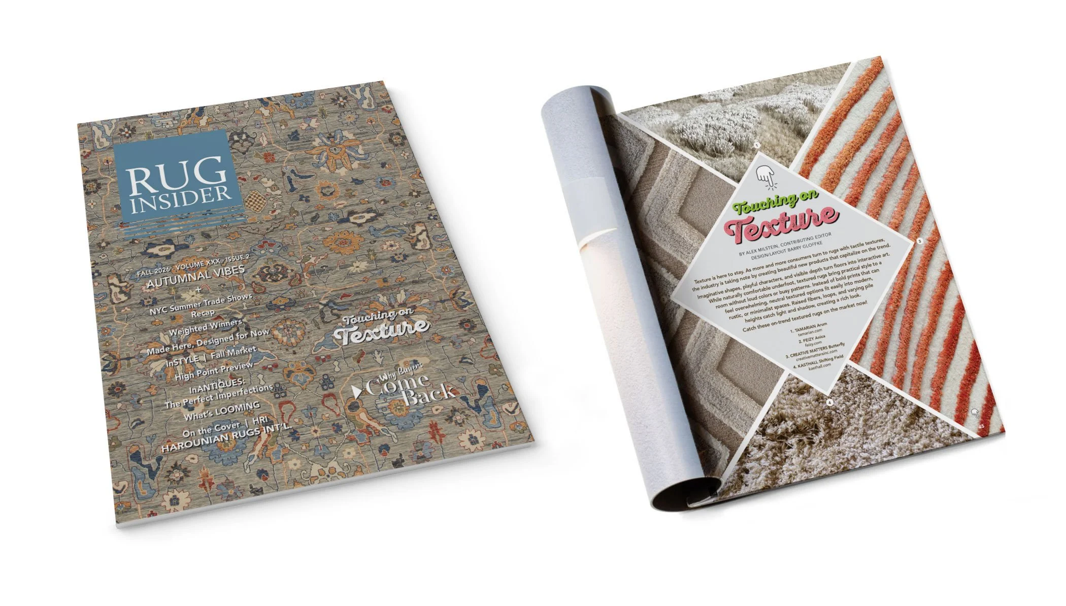 Rug Insider Magazine Fall 2026 6-Page Feature