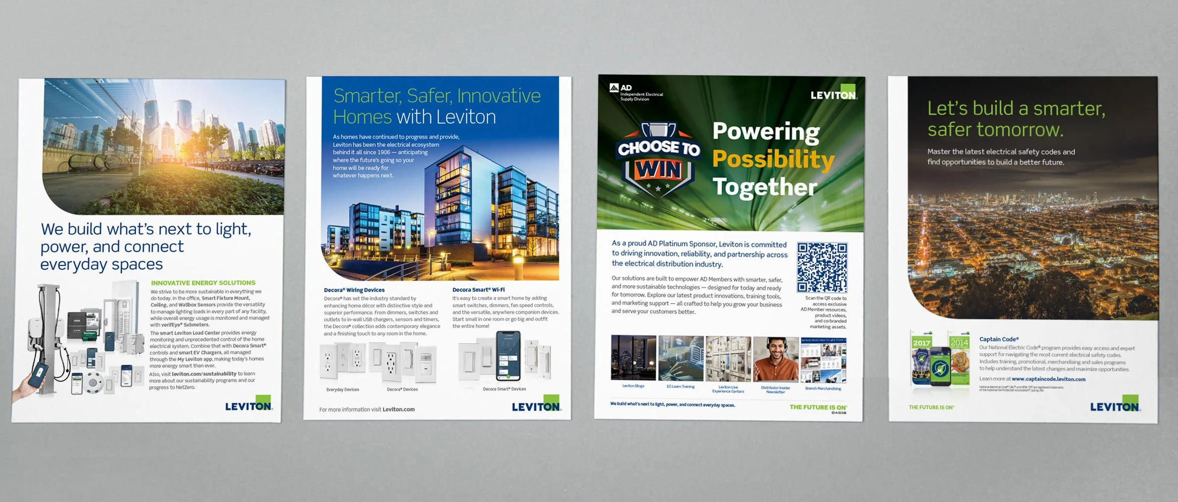 Leviton Manufacturing — Full Page Ads, Various Publications