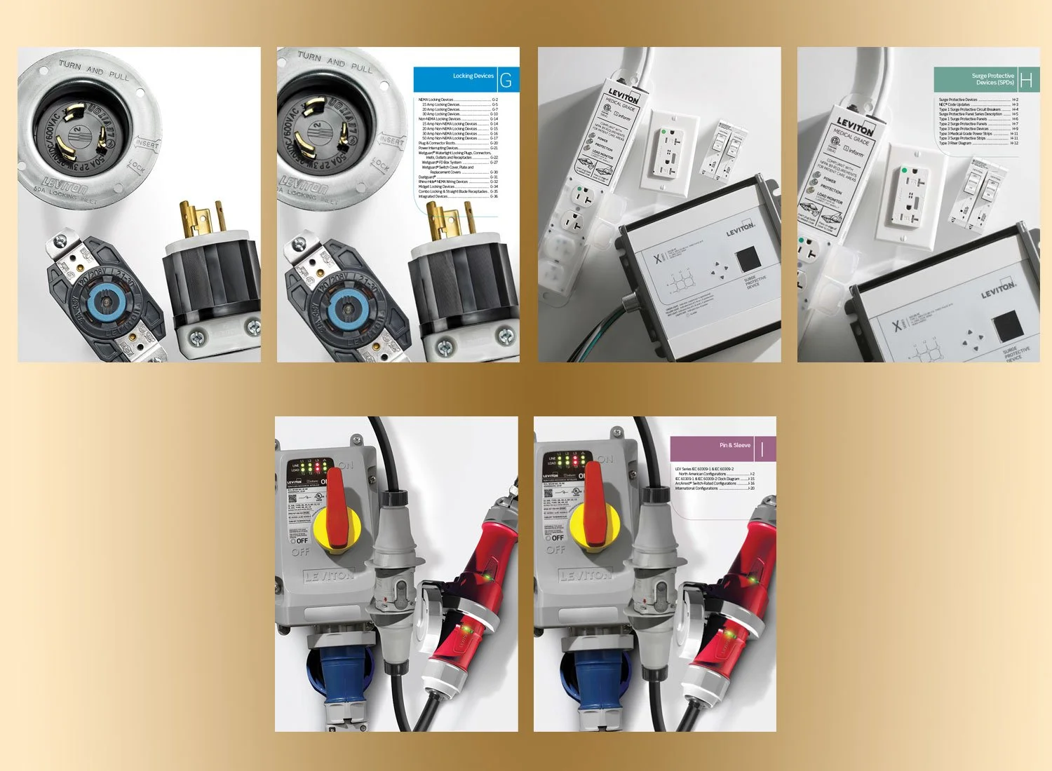 Leviton Manufacturing - Art Direct Photoshoot - Section Covers Design/Layout