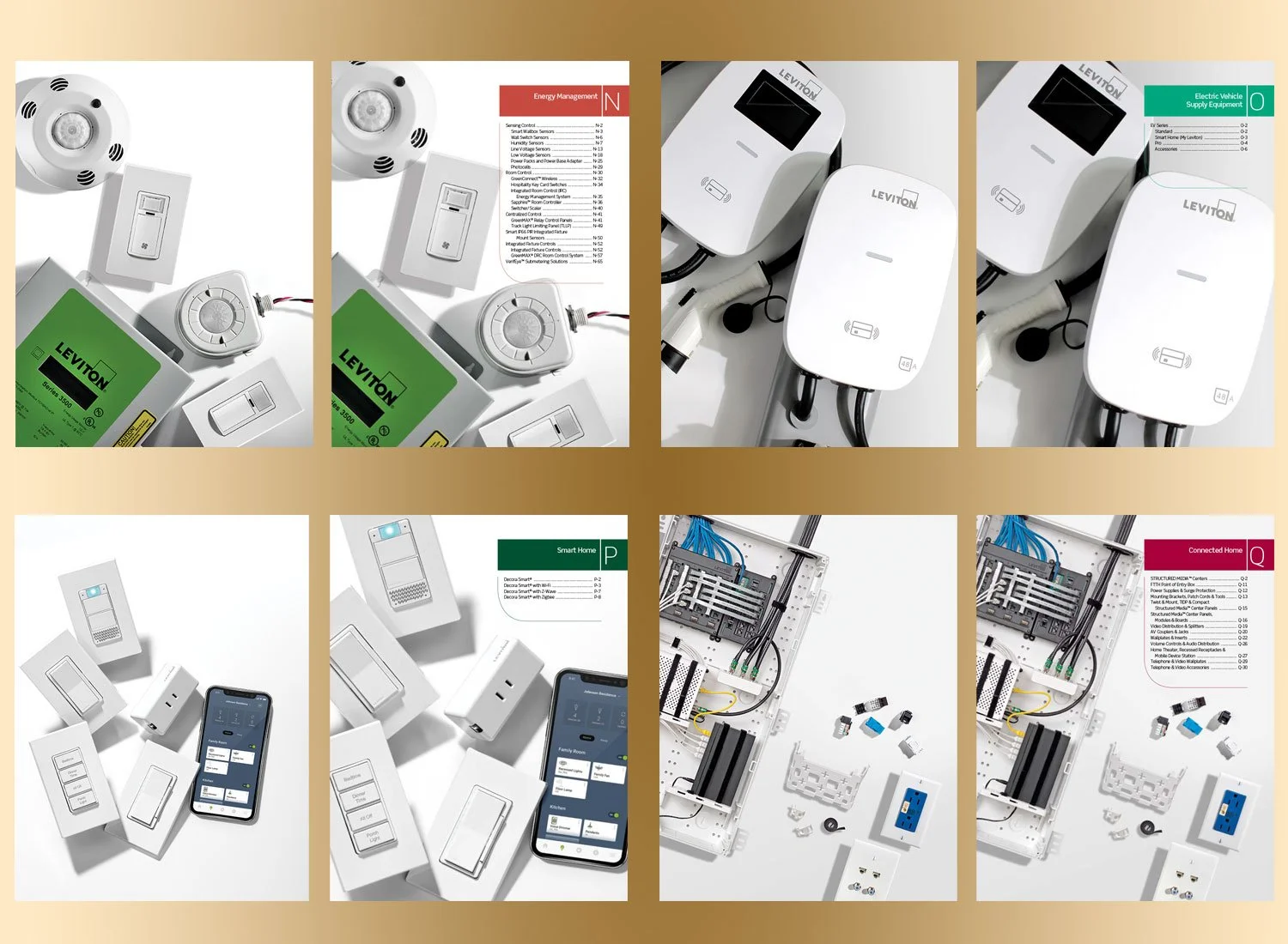 Leviton Manufacturing - Art Direct Photoshoot - Section Covers Design/Layout
