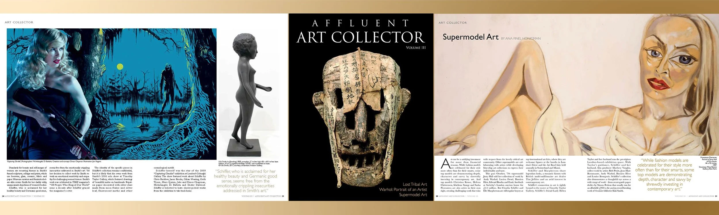 Affluent Art Collector (AAC) Magazine Volume III Cover and Editorial Spreads